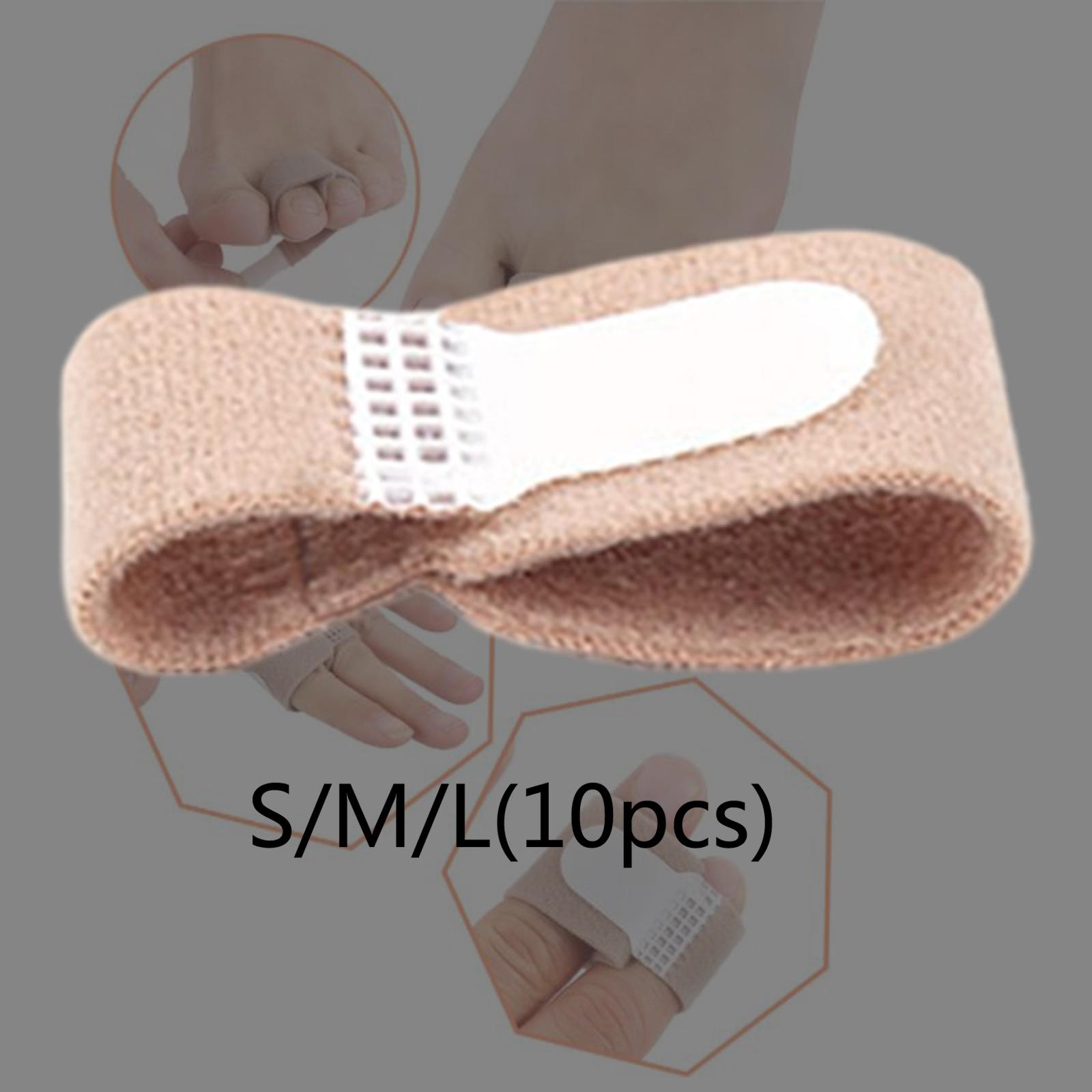 10 Pieces Finger Wraps Toe Strap Bandage for Jammed Fingers Elastic ,Easy to Use Effective Straightening Comfortable Convenient