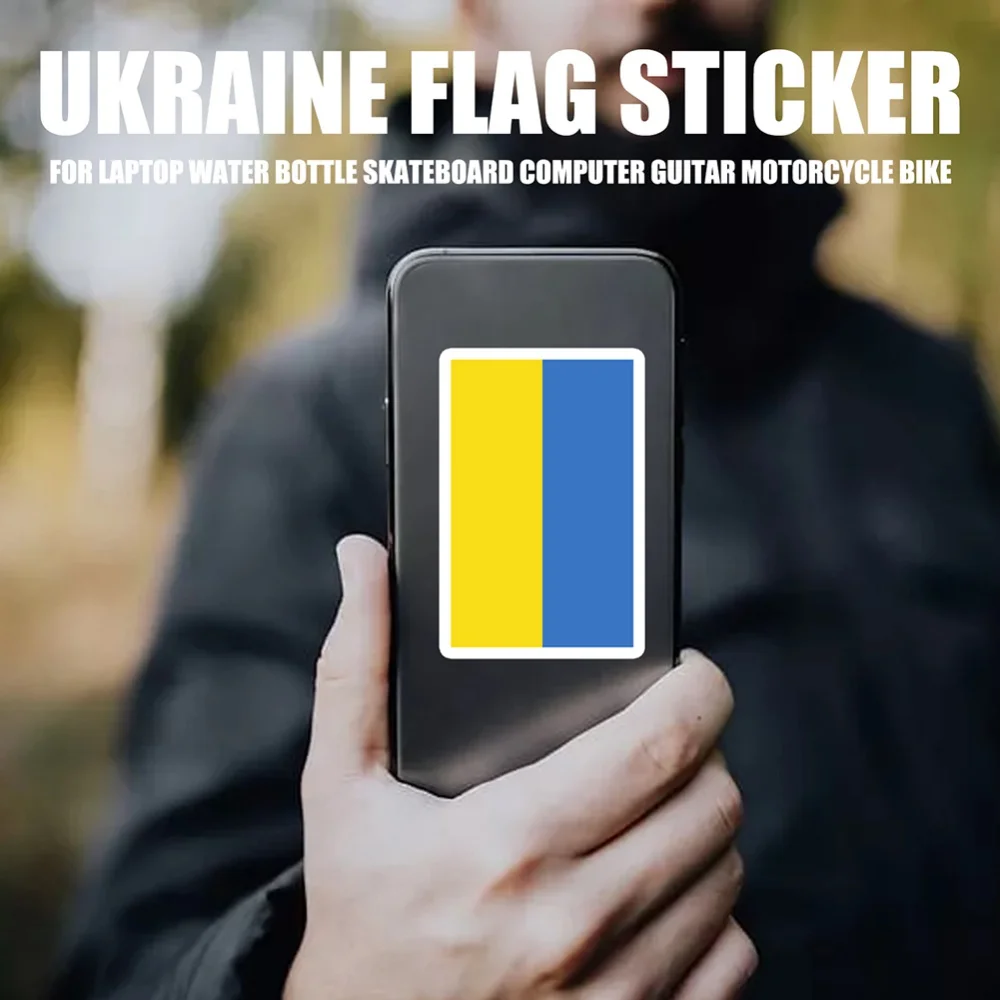 Removable Ukraine Flag Decal Stickers