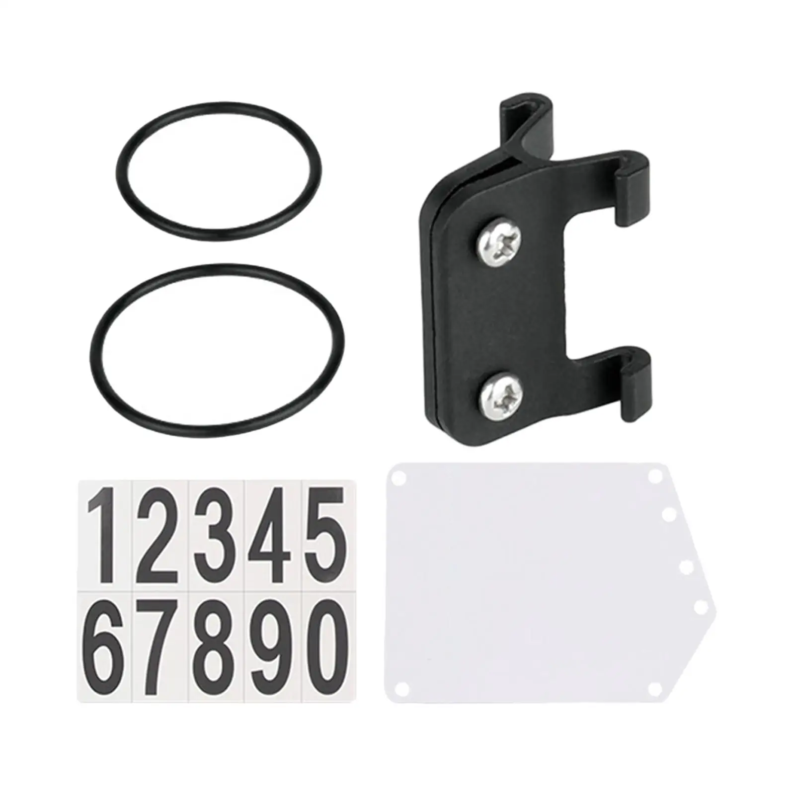 Racing Number Plate and Holder with Bands Race Cards Bracket Quick Release Bracket Seatpost PP for Cycling Triathlon Race Bike