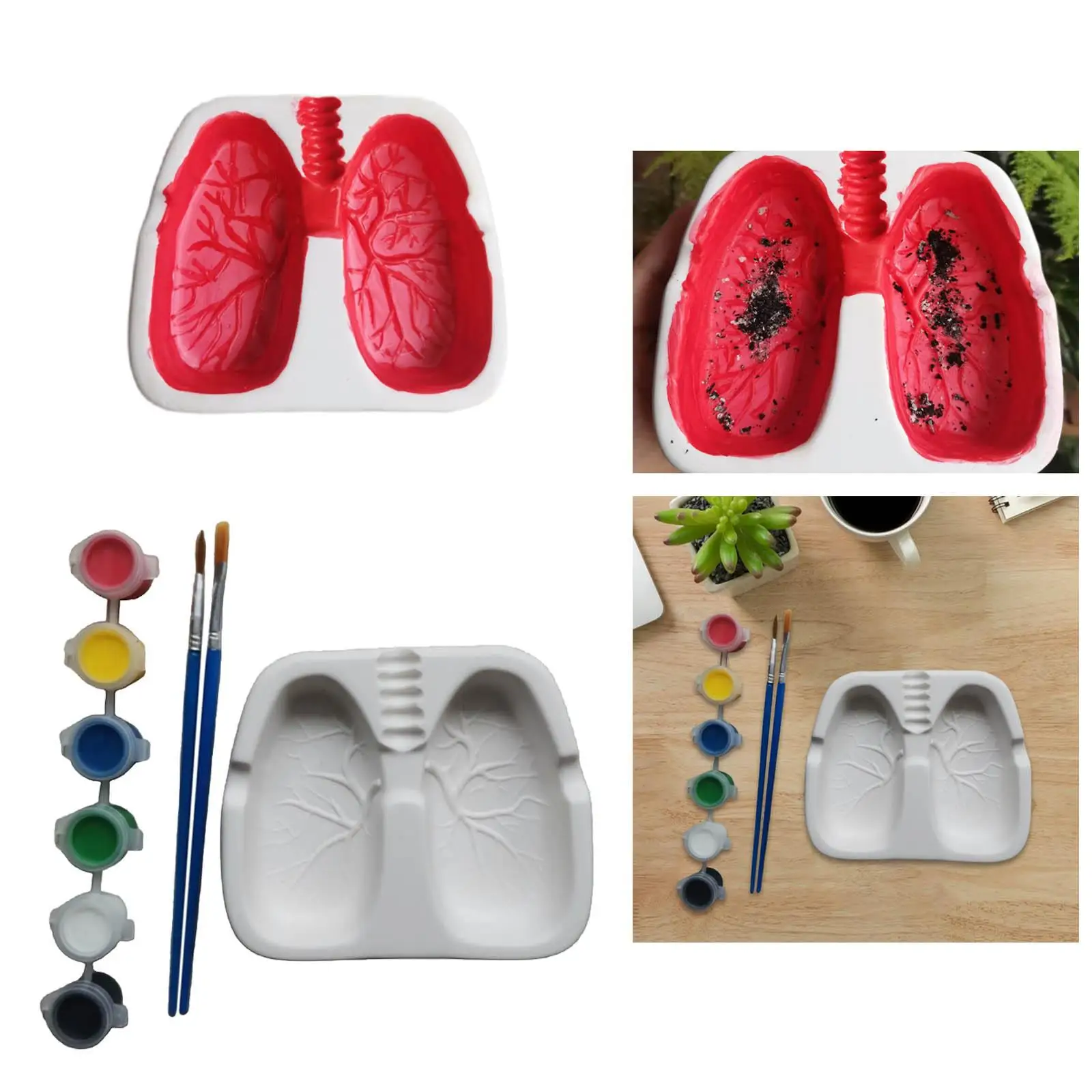 Fashion Lungs Ashtray Ceramic Cigarette Ashtray for Home Father Boyfriend Gift Decor