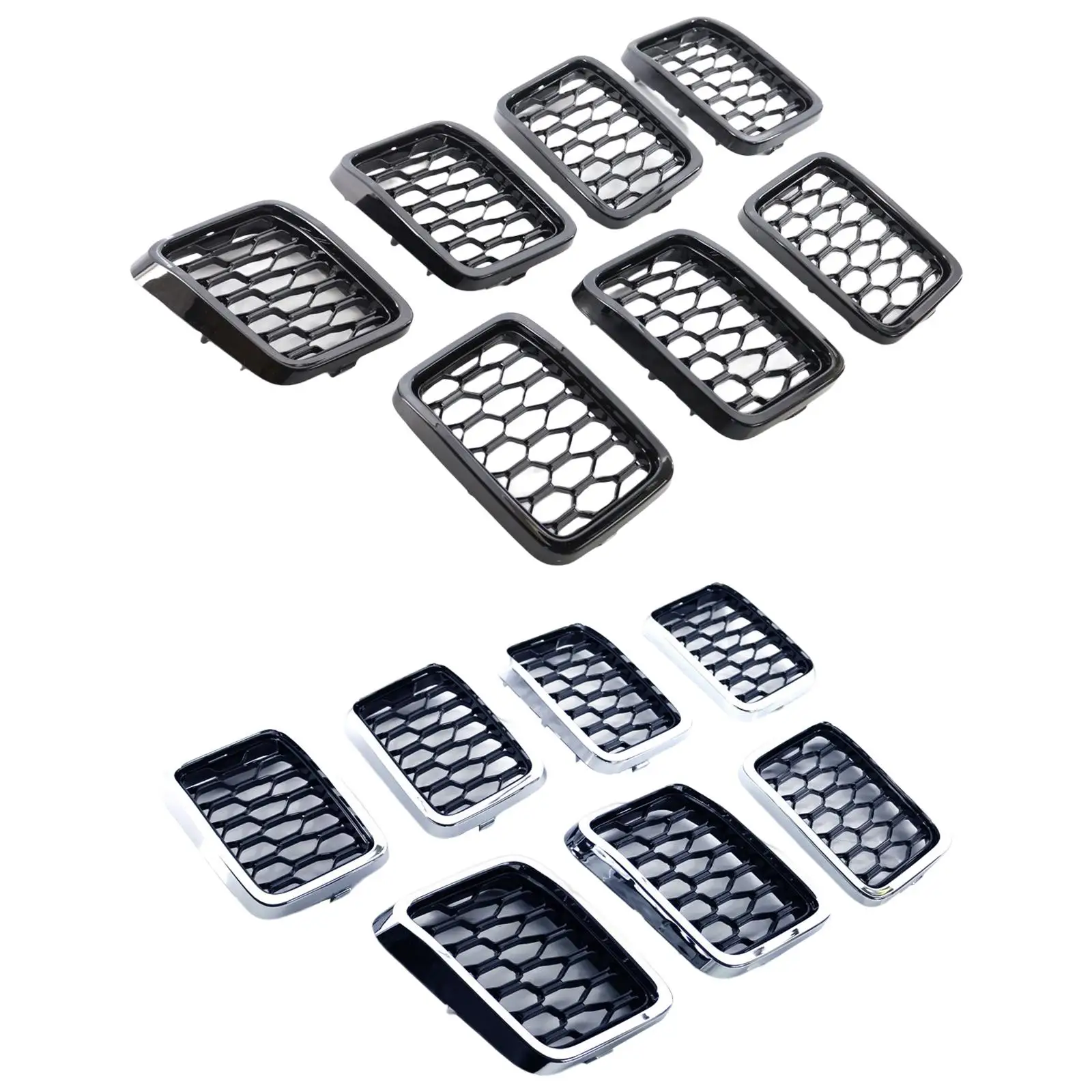 7 Pieces 68317863AA Honeycomb Front Mesh Grilles Inserts Fits 