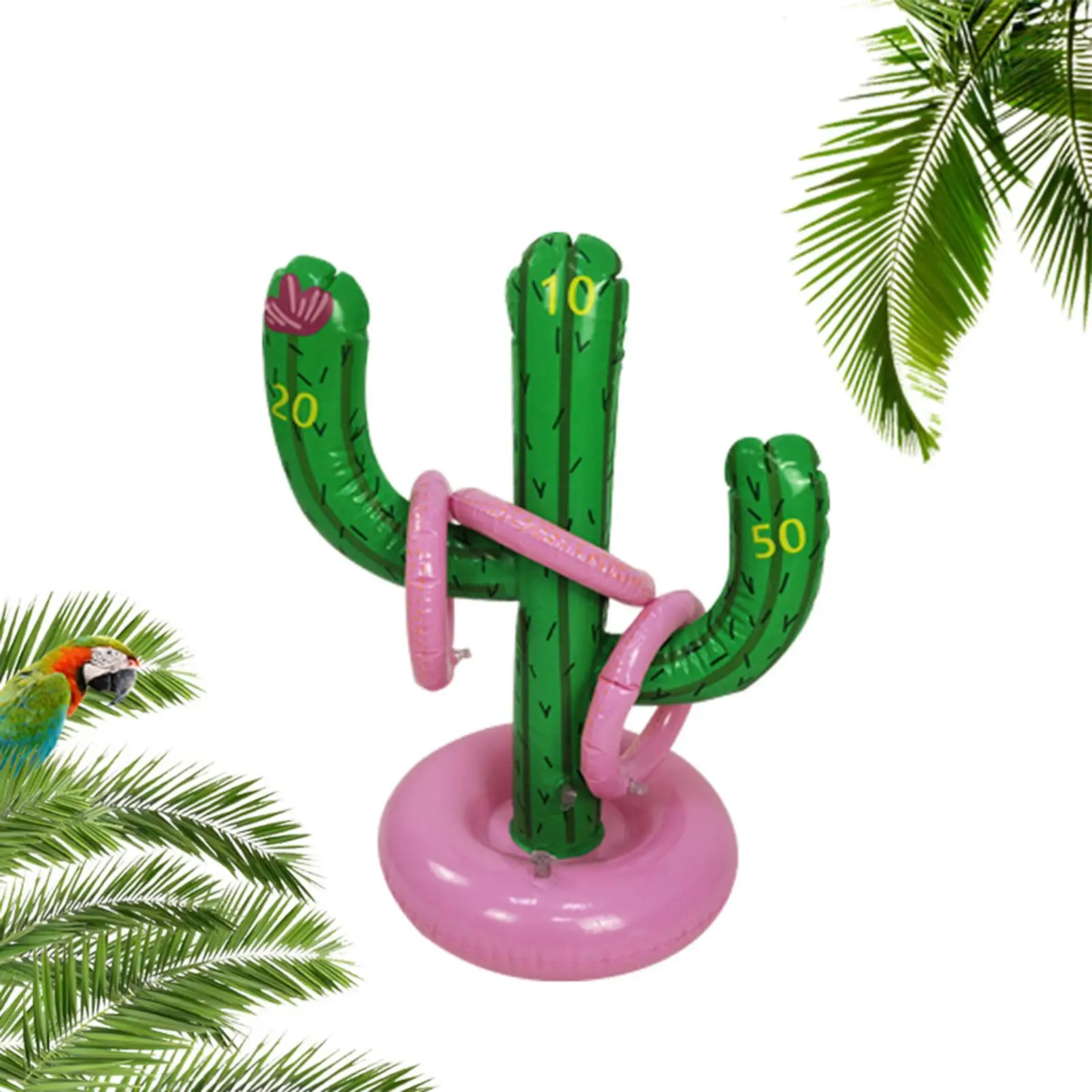 Inflatable Cactus Rings Toss Party Supplies Family Time for Pool Game Adults