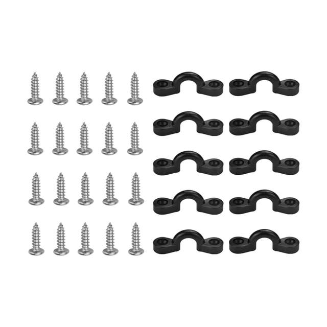 18 Boucles De Pont Kayak - Nylon + Vis Inox - Accessoires Fixation Pour Kayak & Canoë