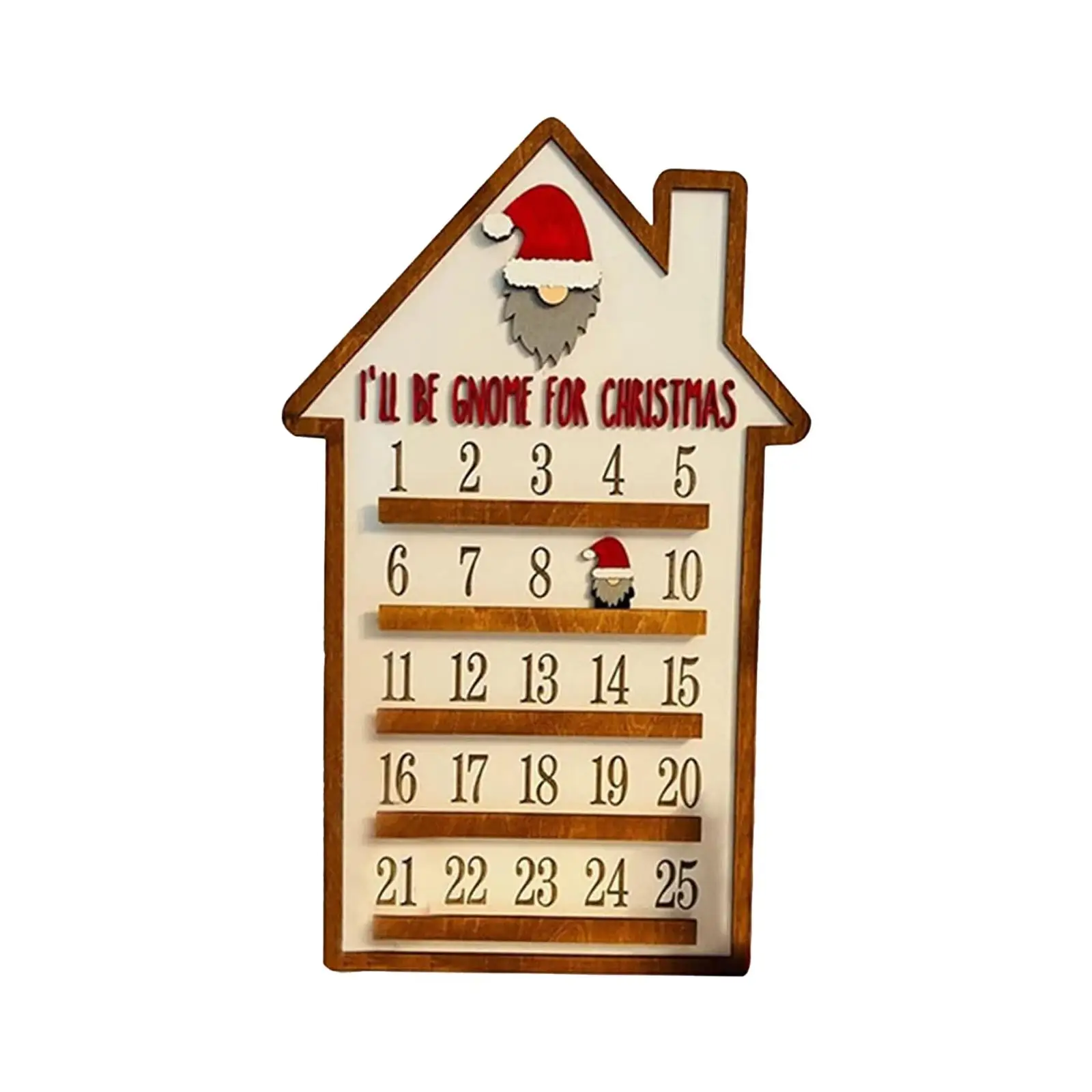 Christmas Advent Calendars Countdown 25 Days Wooden Crafts Holiday Decoration for Office Holiday Home Living Room Holdiday Gifts