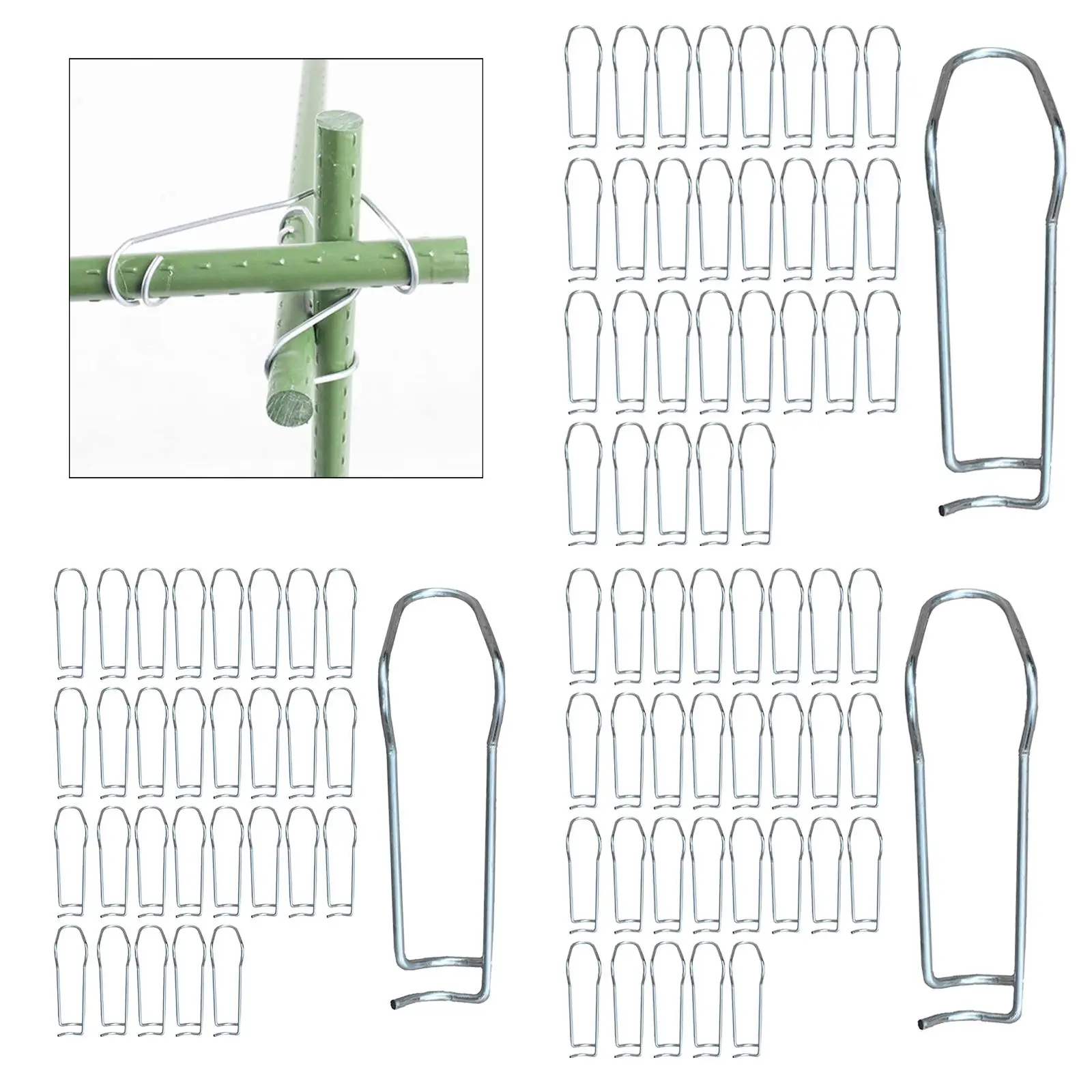 30Pcs Garden Plant Cages Connector Climbing Pipe Support Tool Trellis Wire Clip Garden Pipe Support Clip Connecting Buckle