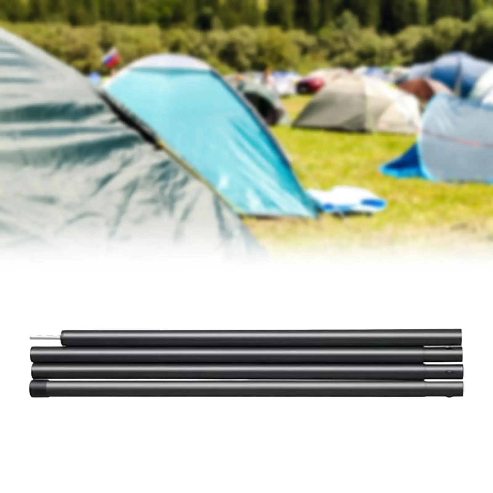 Universal Adjustable Tarp Poles Awning Support Pole Wear Resistant Support Rods Durable for Beach Home Backyard Traveling Picnic