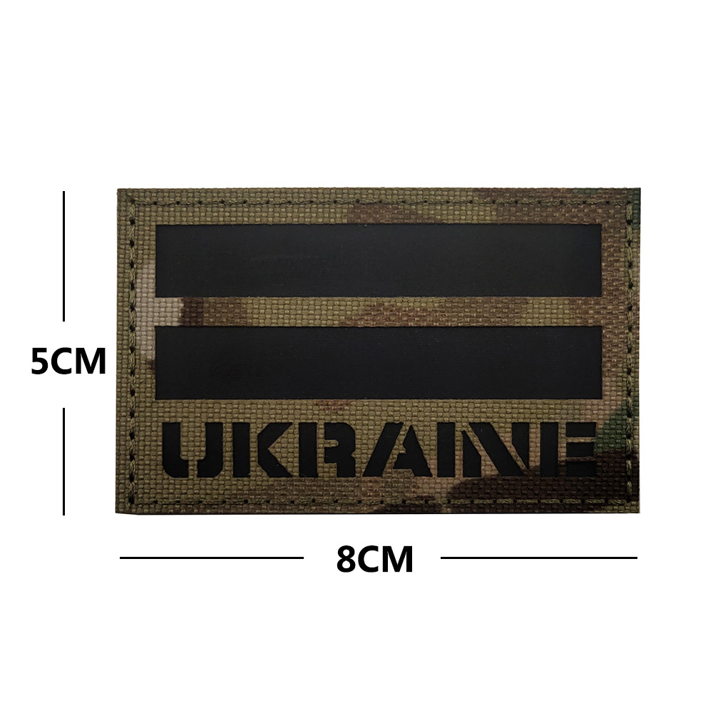 Ukraine flagge armband ir patch hook & loop abzeichen tuch militärischer streifen taktische ukr flagge für rucksack – Detail 8