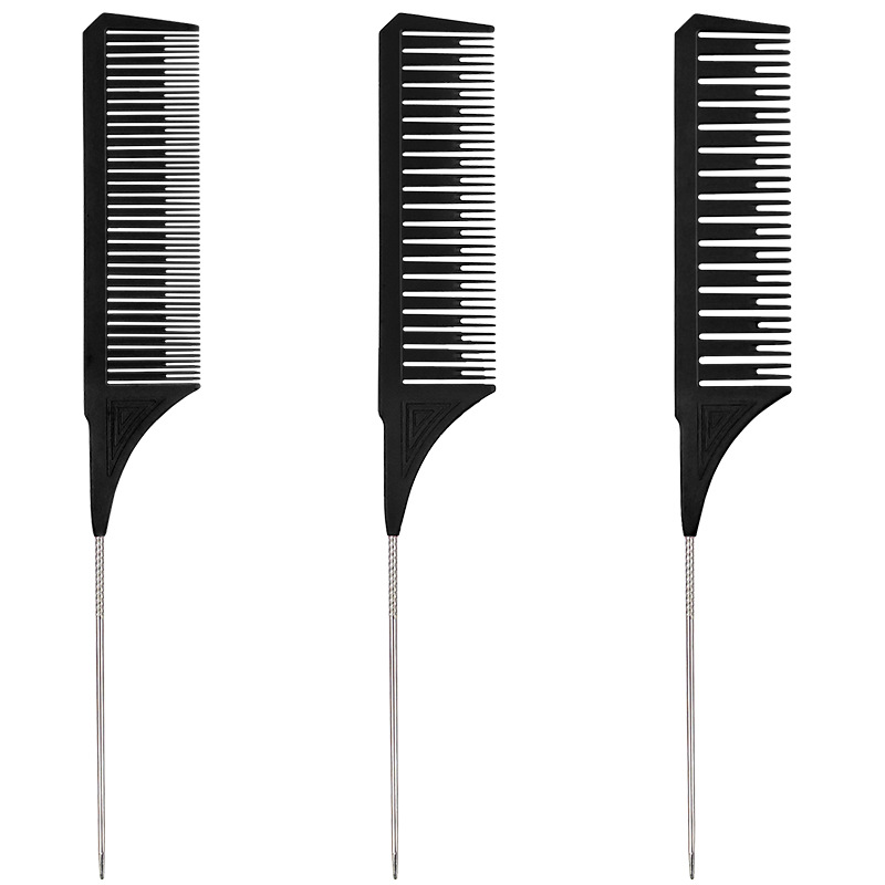 Best of Large And Small Toothed Steel Needle-point Tail Comb Trendy Comb PC Tip-tail Hair Highlighting Comb For Stylist Reviews & Tips