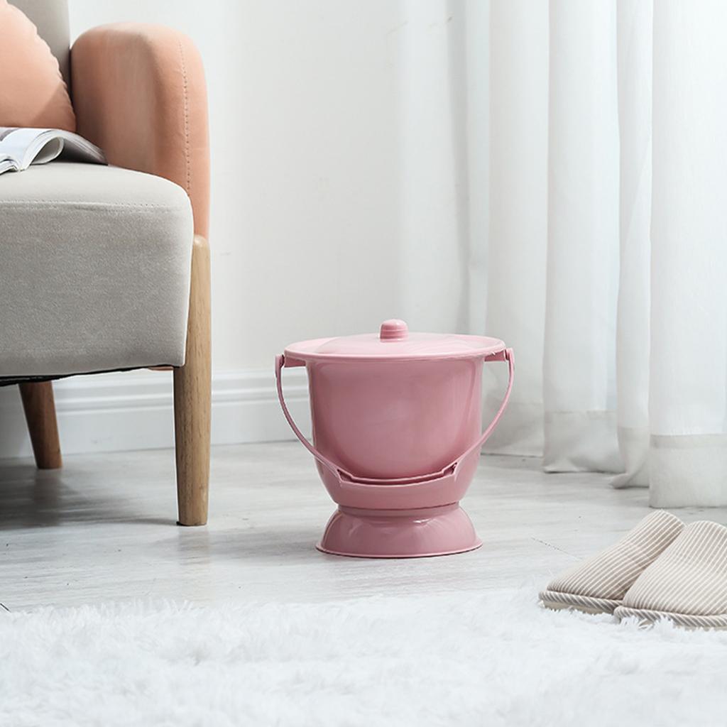 Handheld Spittoon with Lid Household Splash-Proof Urine Pot Mini Toilets for Bedroom Child Elder Children Adults Pregnant Women