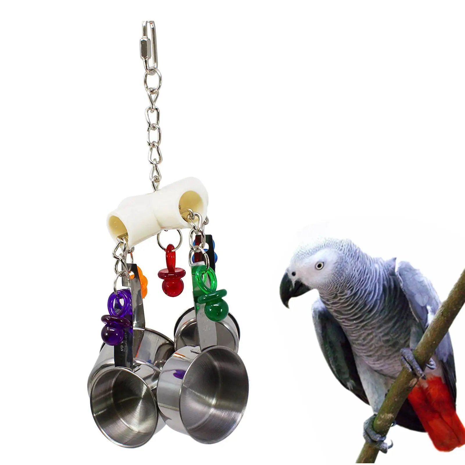 Bird Parrot Bells Toy with Sweet Sound for Pet Budgerigar Parakeet Cockatiel