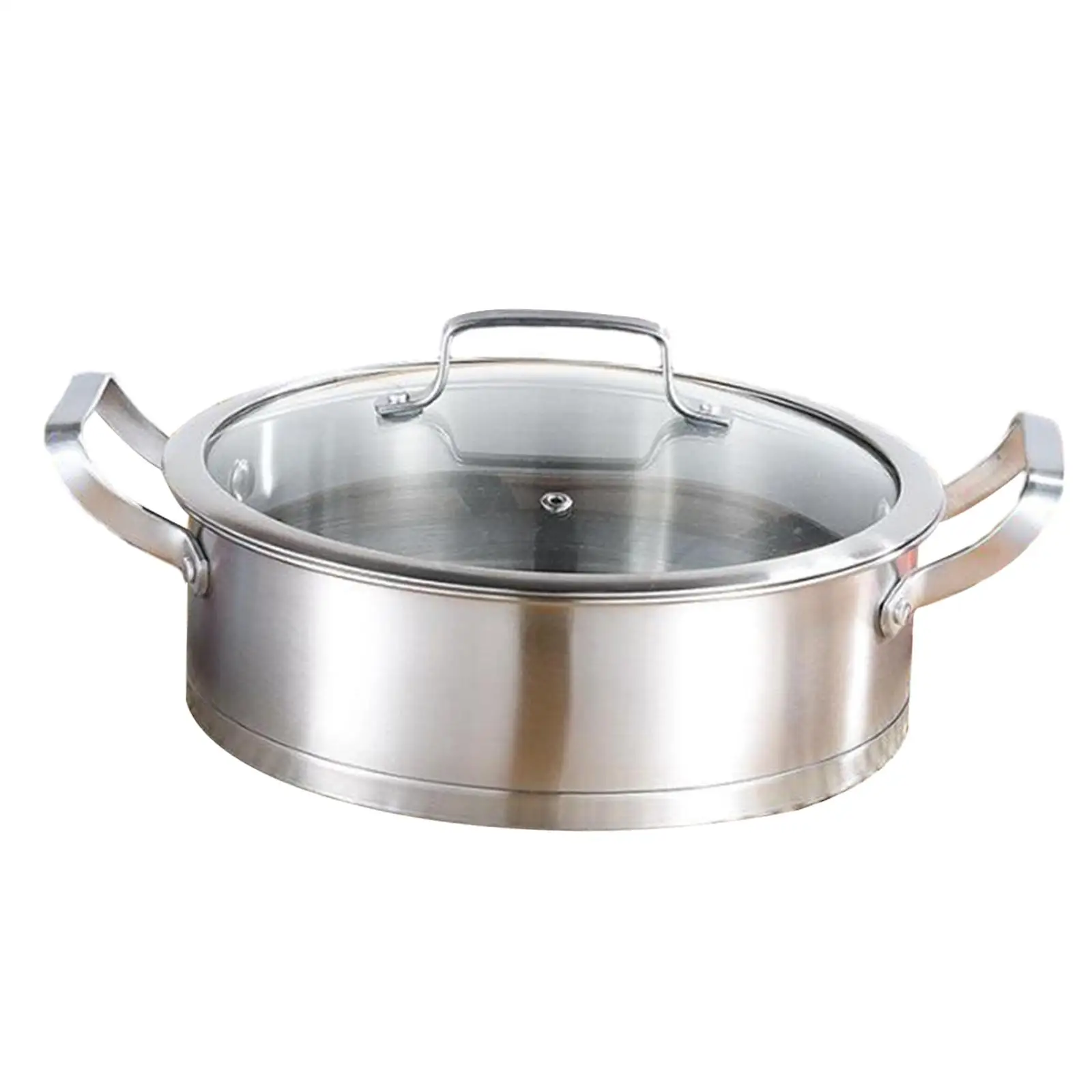 Kitchen Utensils Portable Frying Pan Stockpot with Lid Soup Pot Cooking Pot for Cafe Restaurant Kitchen Countertop Home Bar