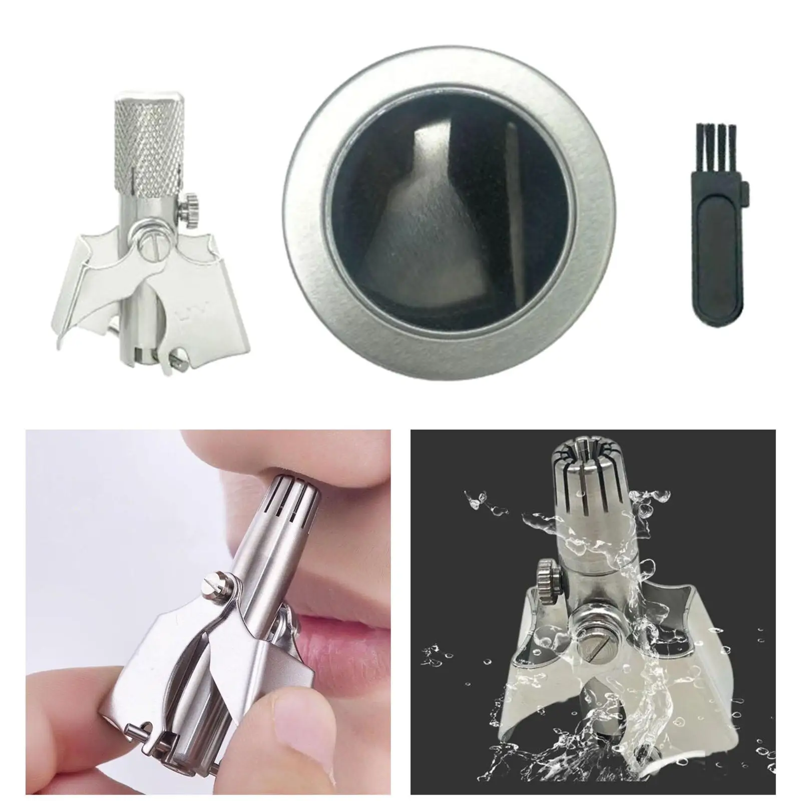Durable Nose Hair  Manual Device Cutting Remover  Washable Beauty Rotary Trimming Machine Stainless Steel Professional Women
