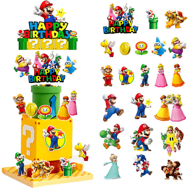 Super Mario Bros Cake Topper Anime Happy Birthday Cake Topper Flage for Kids Boy Cartoon Party Cake Decoration Supplies Gifts - AliExpress super-mario-bros-cake-topper-anime-happy-birthday-cake-topper-flage-for-kids-boy-cartoon-party-cake-decoration-supplies-gifts-aliexpress