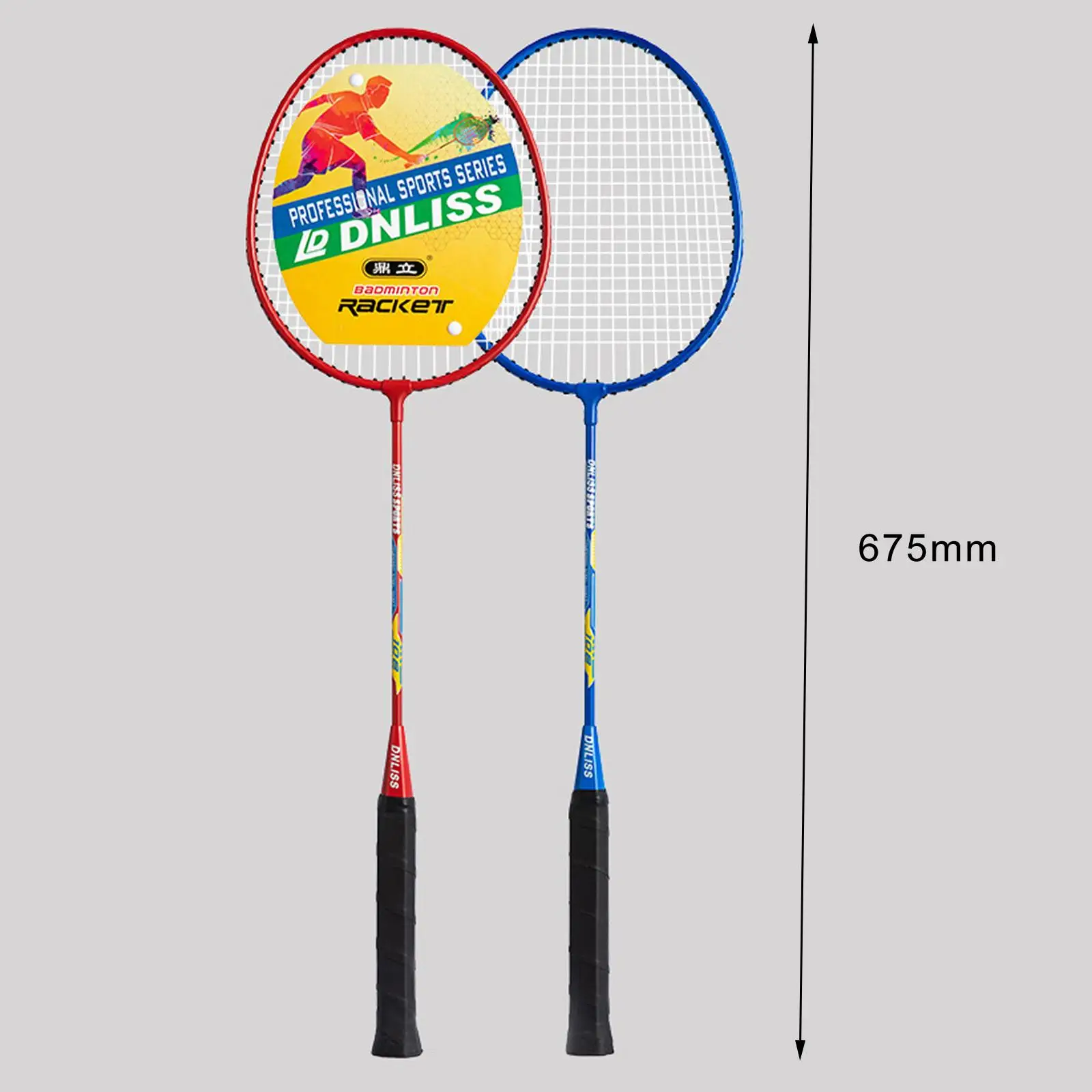 Professional Badminton Rackets Set 2Pcs Badminton Racket 2 Player Lightweight Durable Badminton Racquet Set with Storage Bag