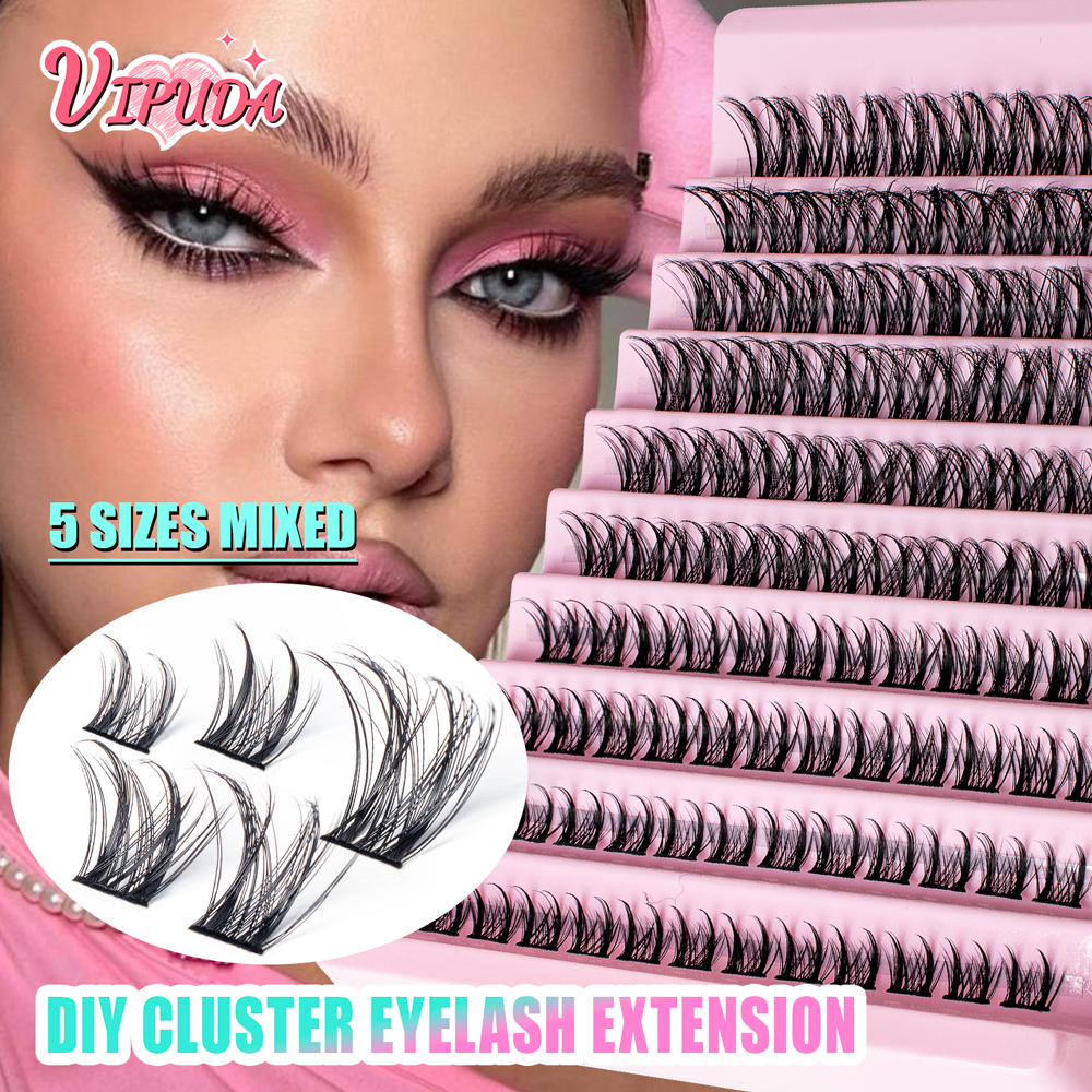 Best of Vipuda Cluster Lashes Mixed Length DIY Eyelash Segmented Eyelashes Volume Individual Lashes Soft Fluffy Faux Mink Lashes Reviews & Tips