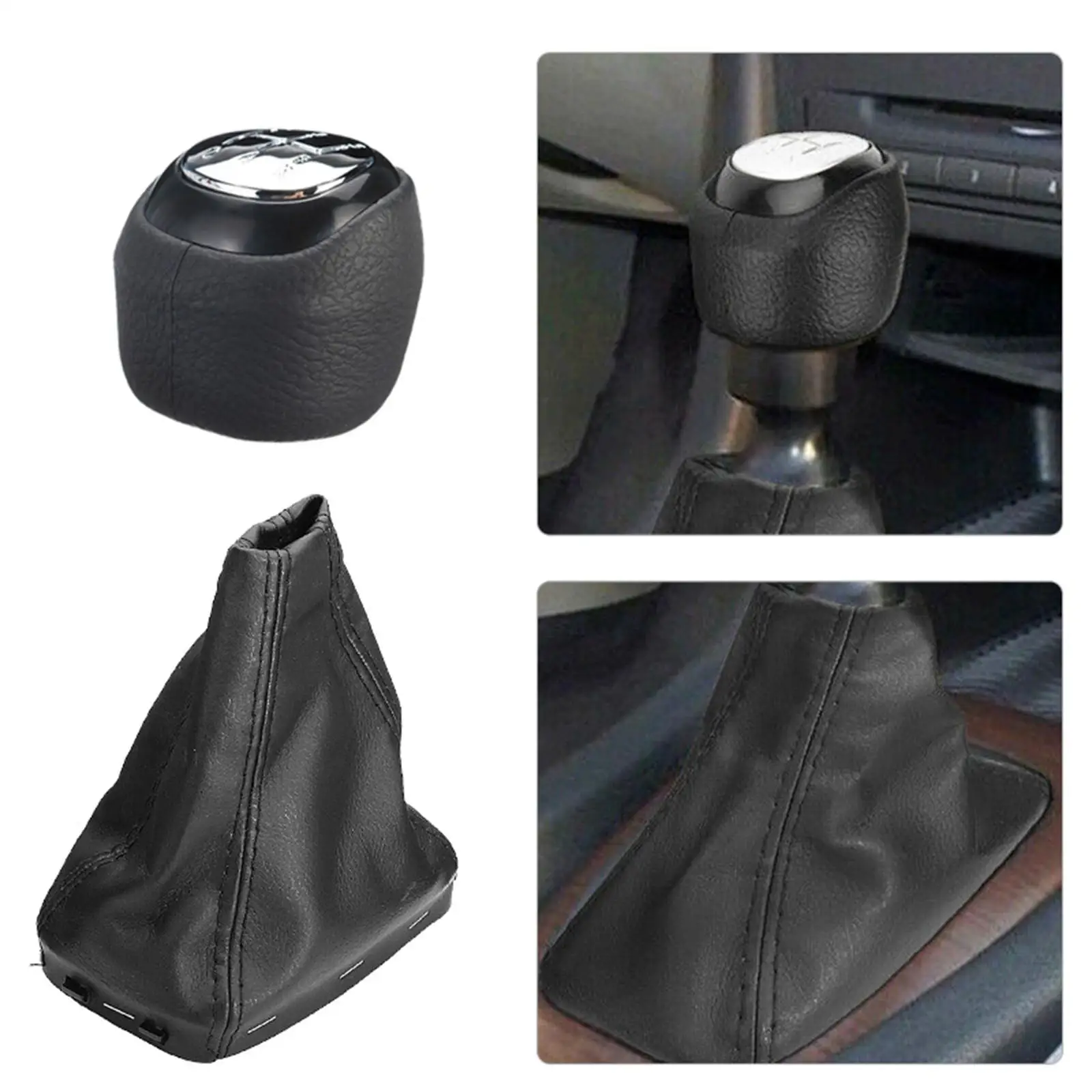 New Universal Auto Accessories Car 5 Speed Gear  Knob Stick er or T-Bar Boot Cover Adapter For SAAB 9-3 2003-2012