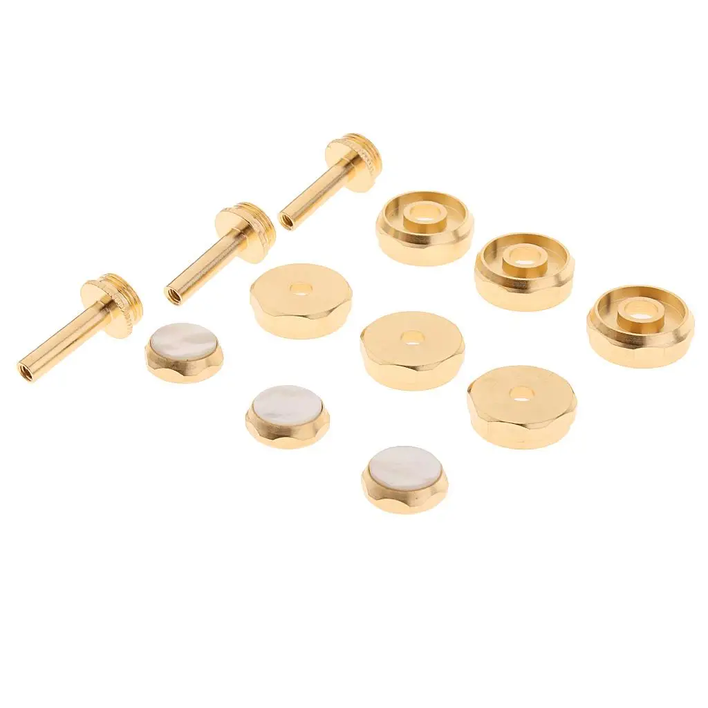 Practical Metal Golden Trumpet Cap Screw Cover Buttons for Trumpeter