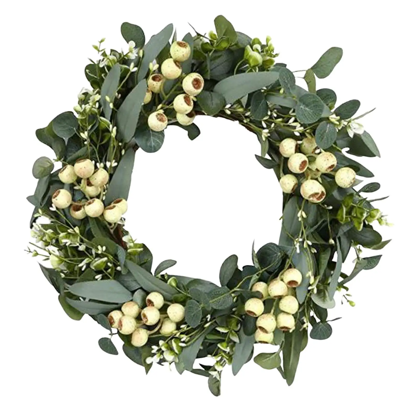 19.69inch Eucalyptus Wreath Garland Leaves for Fireplace Farmhouse Wedding