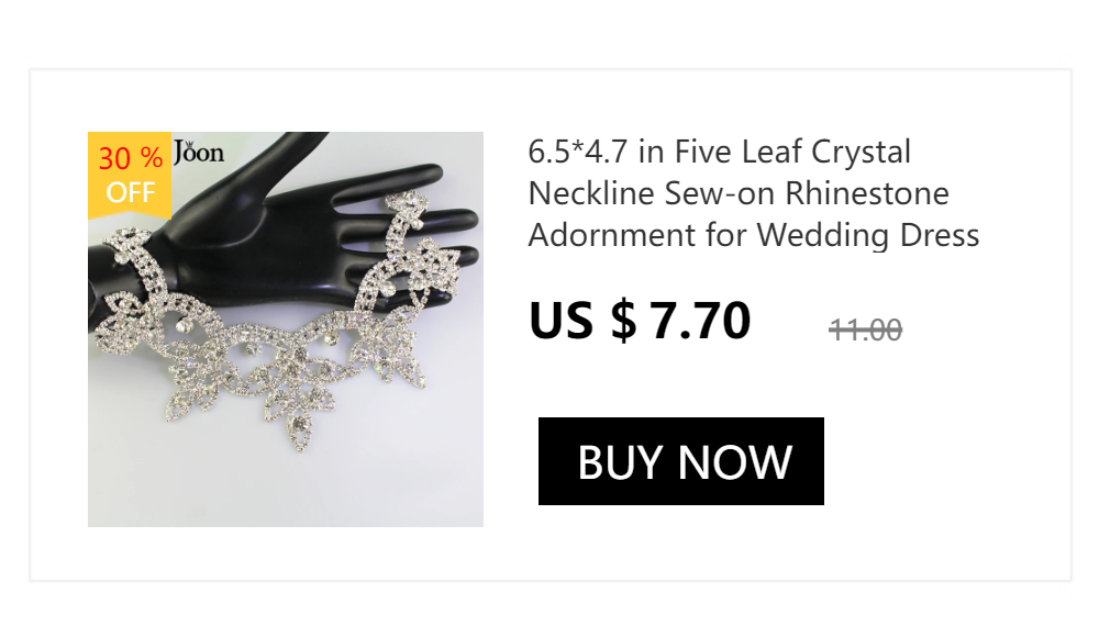 DIY Schweißen Kristall Patch Strass Ausschnitt für das Hochzeitskleid Hand Nähen Kleidung Zubehör YL007 – Detail 5
