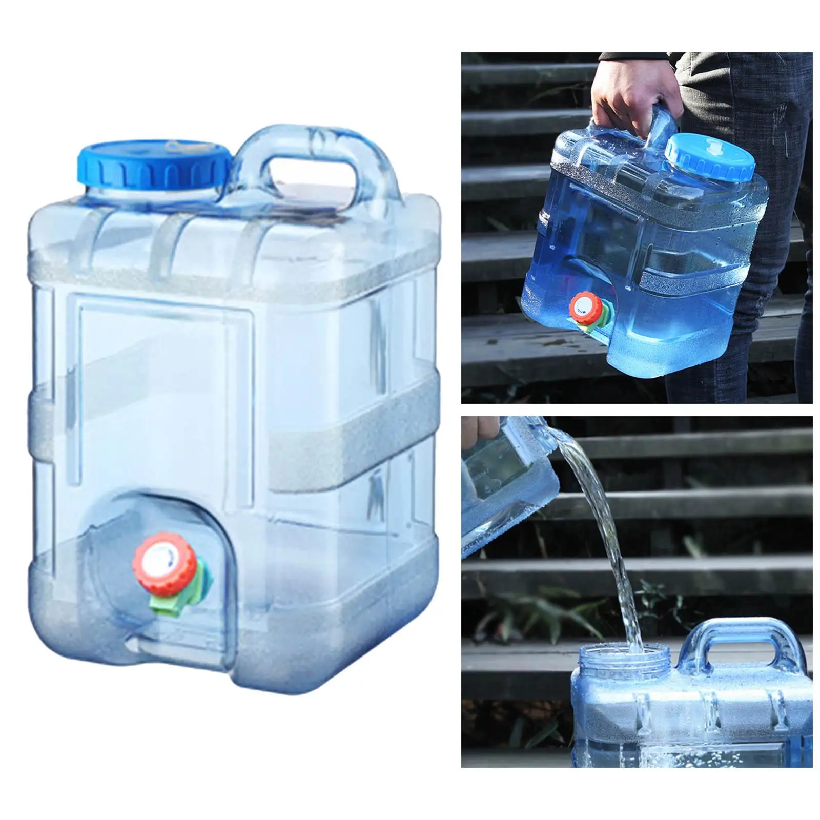 4 Gallon Water Container Water Carrier Camping Water Storage Jug for Car Cooking