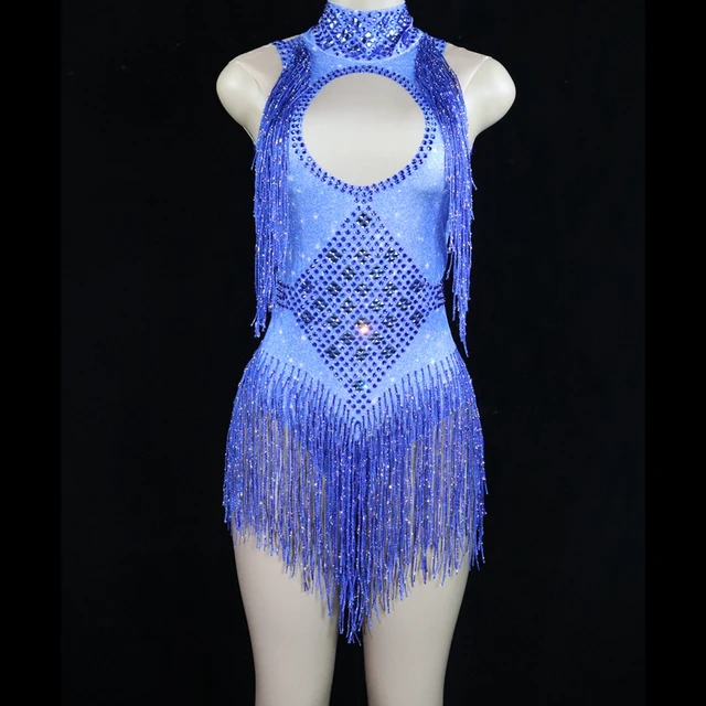 Womens Dance Costumes Stages Performance Bodysuits Keyhole Back