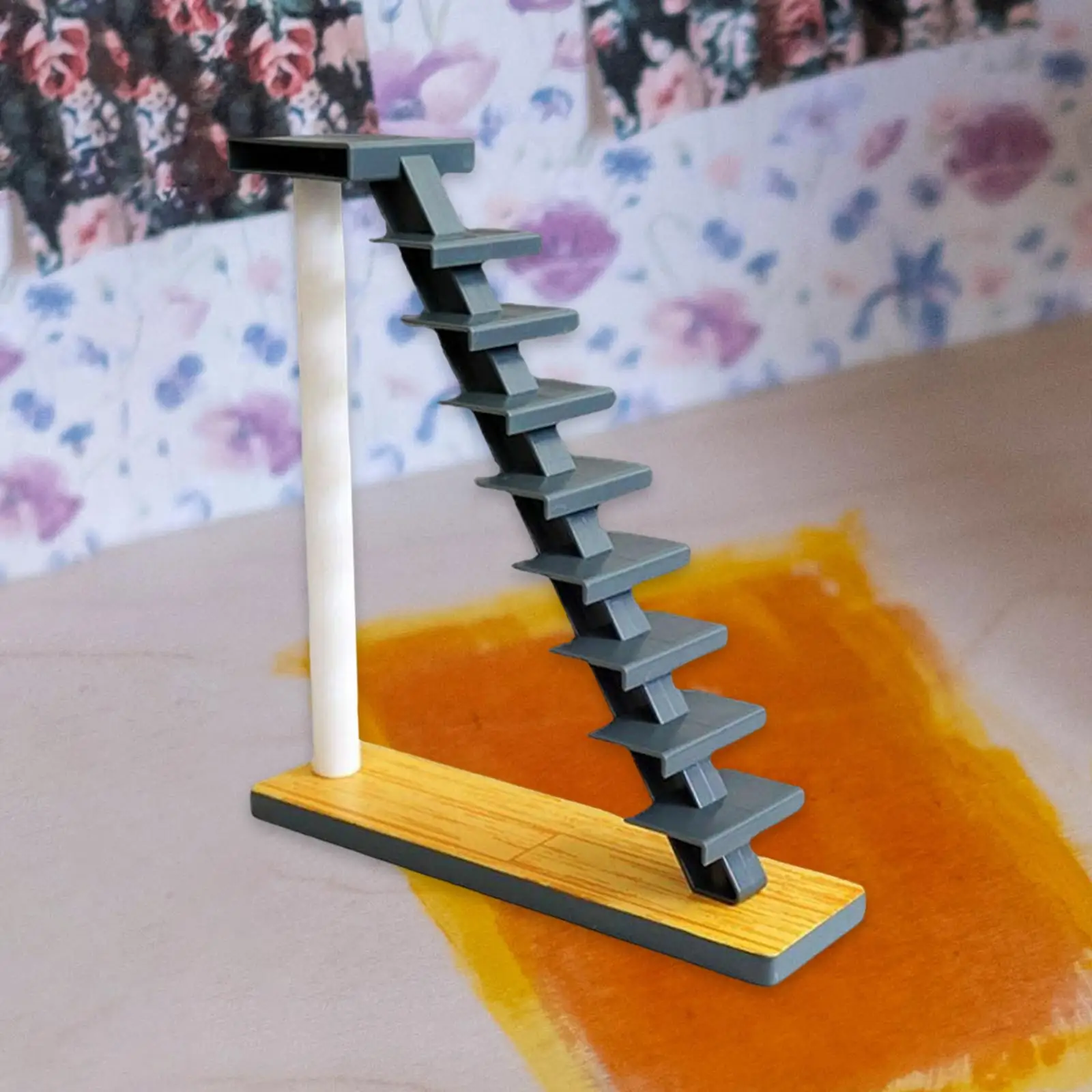 1/12 Dollhouse Furniture Stairs Model Wood Accessories Simulation Decor DIY Scene Props Retro Style Micro Landscape Life Scene