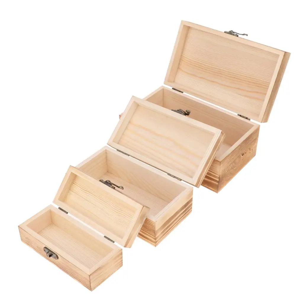 Wooden Tea Box Case with Jewelry Tea Storage Holder Organizer