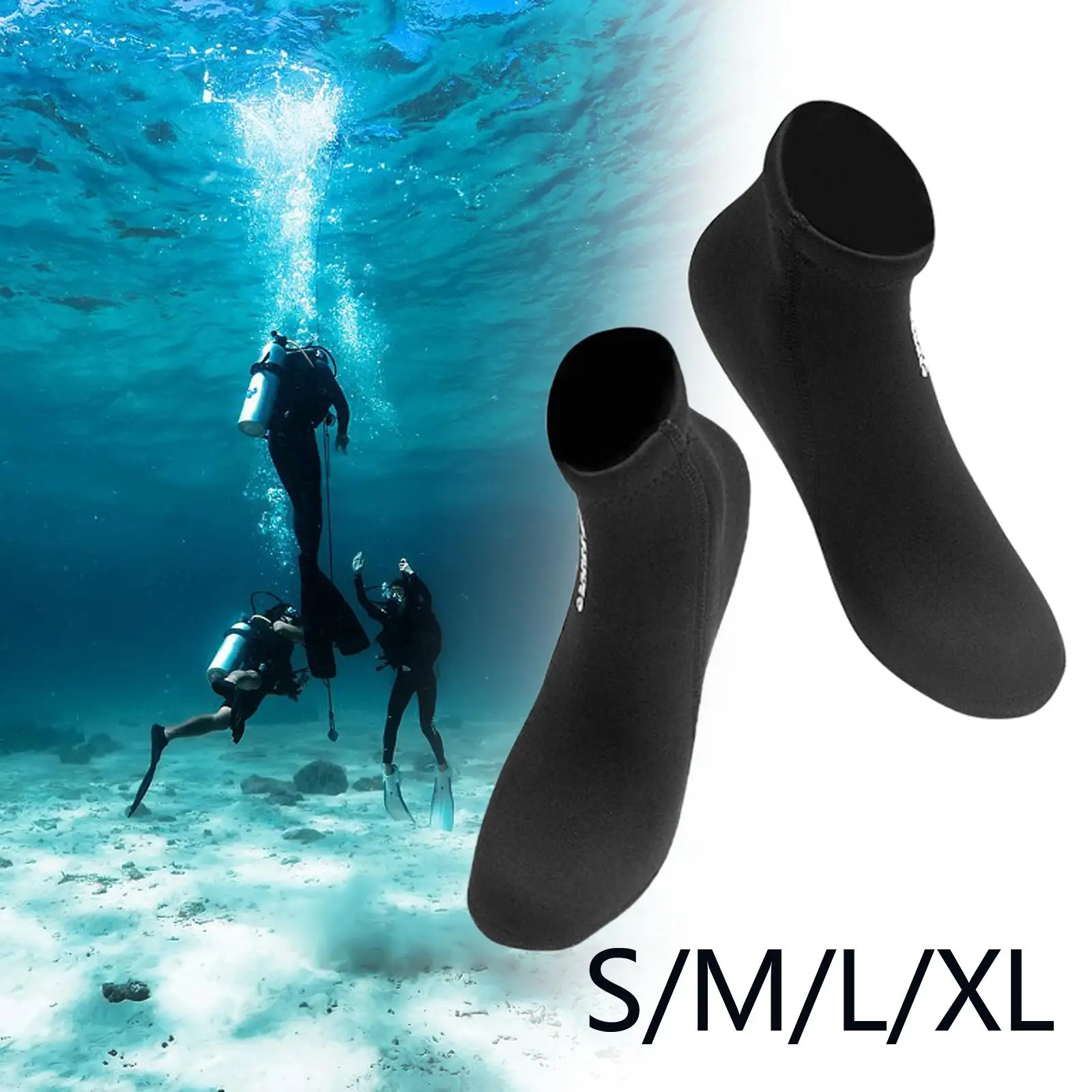 2mm Neoprene Wetsuits Socks Diving Thermal Beach Booties Wading Boots for Snorkeling Kayaking Water Sports Sailing Hiking