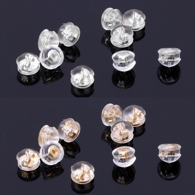 10x Soft Silicone Earring Back Stopper Earplug fit Diamond Ear  Stud&Earrings