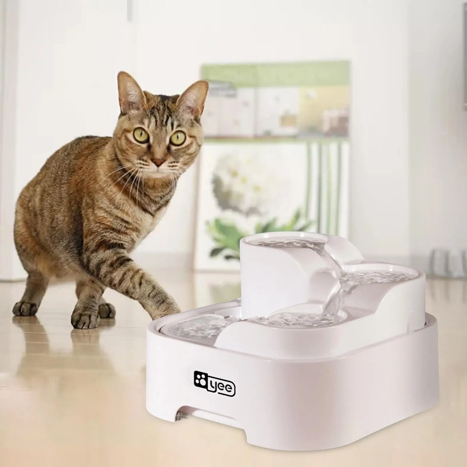 Automatic Cat Water Fountain Water Dispenser Quiet Waterer Portable USB Drinking Water Bowl for Dog Puppy Kitten Home