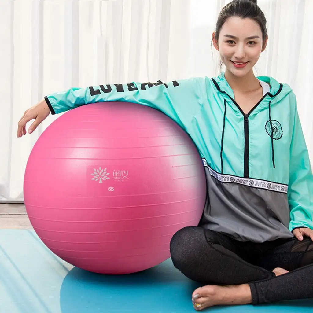 65cm Exercise Ball for Yoga, Balance, Stability -Women Birthing Balls, Anti Burst, Non Slip  Ball for Adults Children