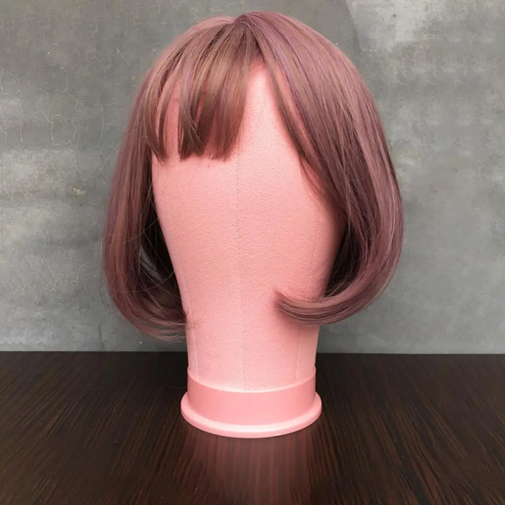 22 inch Canvas Block Head Mannequin Head with Mount Hole Wig Head for Hair Extension