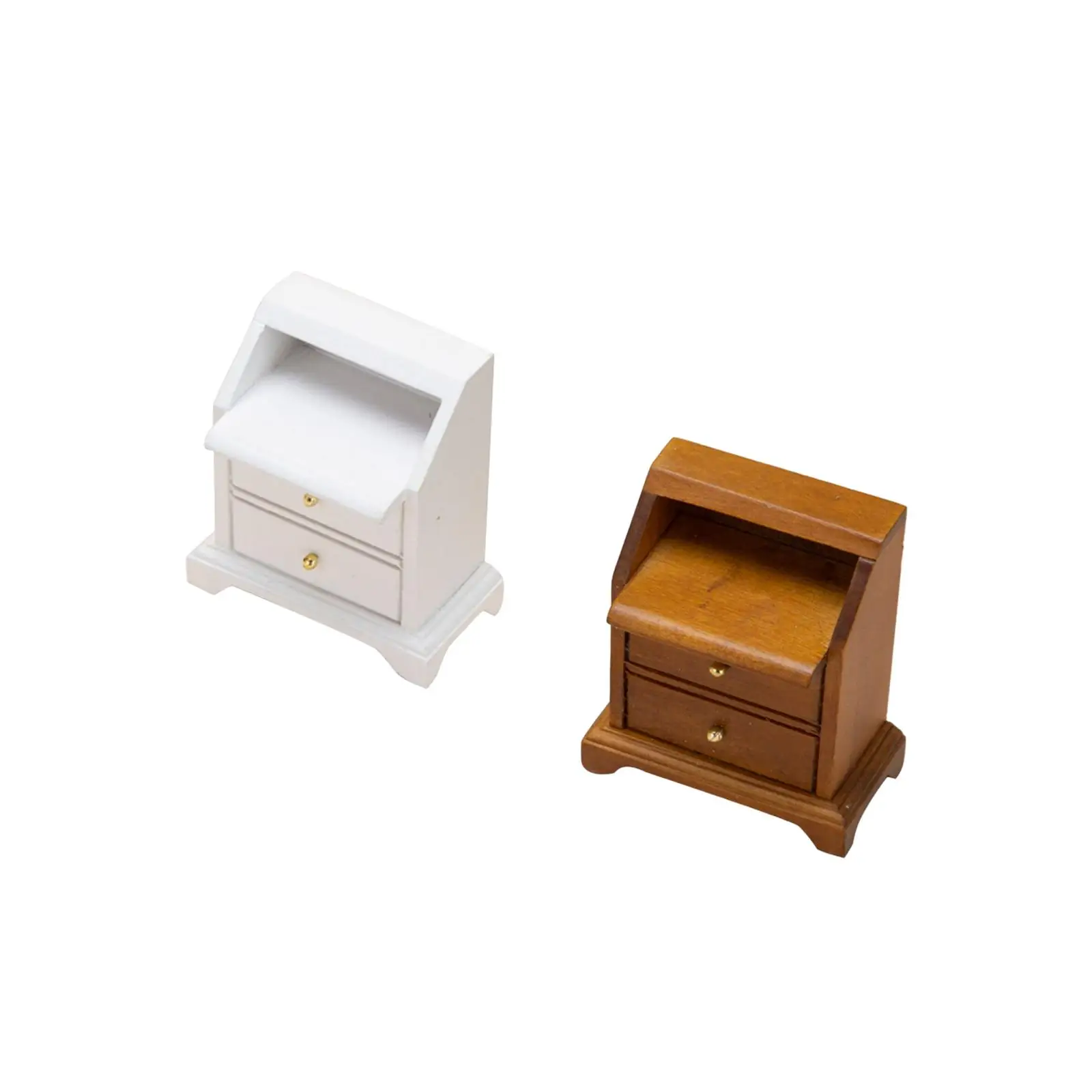 1/12 Scale Dollhouse NightStand Storage Model for Bedroom Durable