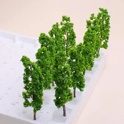 10pcs Train Pine Tree Model for Railways Park Scene Landscape HO-OO Scale 5.5``