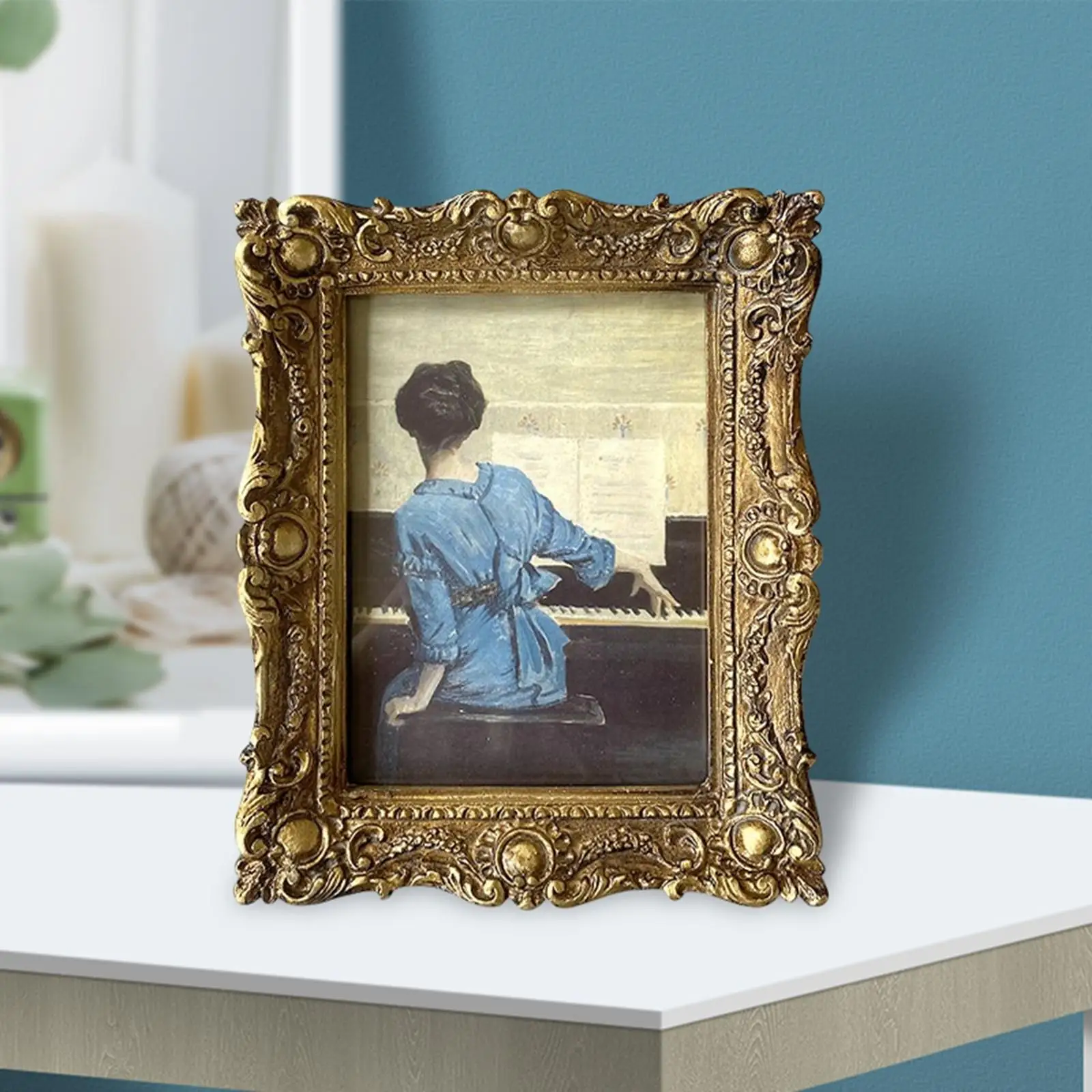 Retro Style Photo Frame Picture Display Tabletop Wall Hanging  