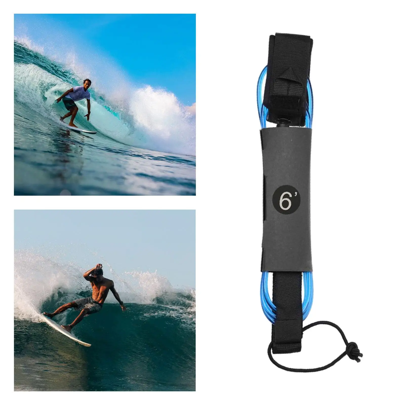 Surfboard Leash, TPU Surf Leashes, Adjustable Stand Up Surfing Ankle Strap Leg Rope for Surfboard Paddleboard Canoe Boat