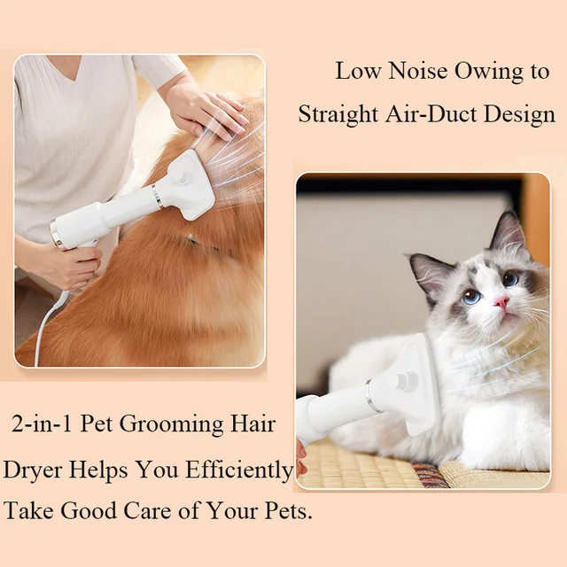 Cepillo Secador Mascota 2 En 1 Peine Pelo Para Perro Y Gato