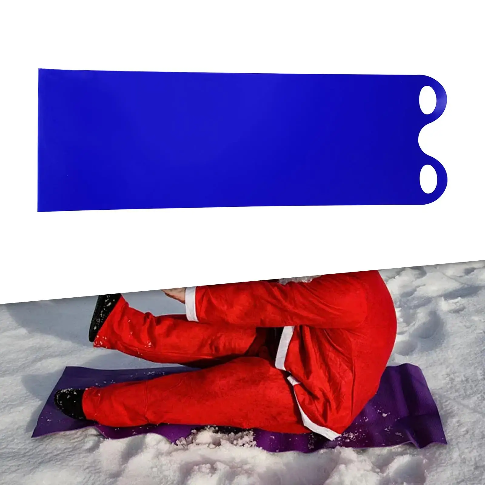 Snow Slide Mat with Handles Portable Roll up Sled Mat for Winter Toy Snow Skiing