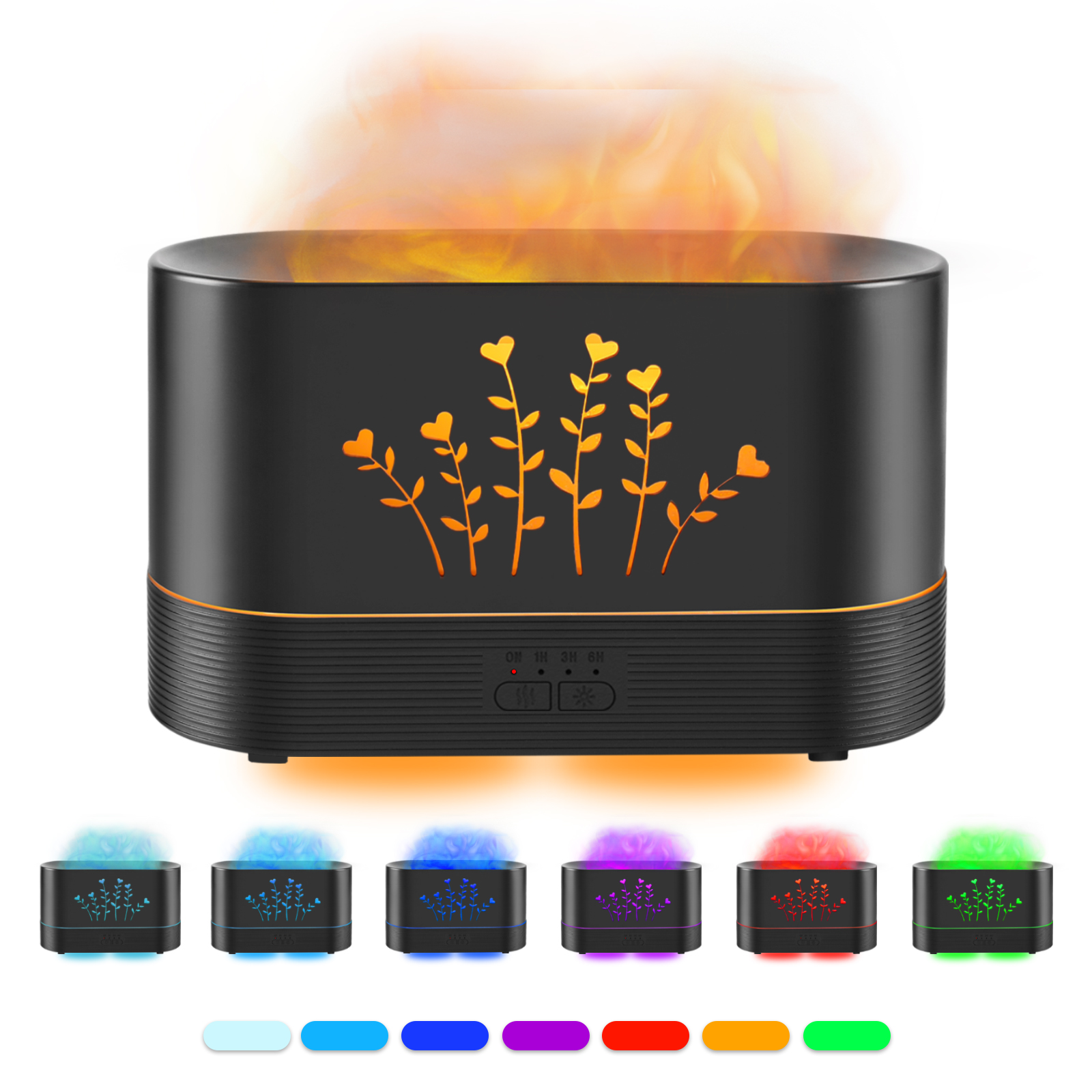 Title 5, 300ml Flame Humidifier Aromatherapy Diffuser RG...