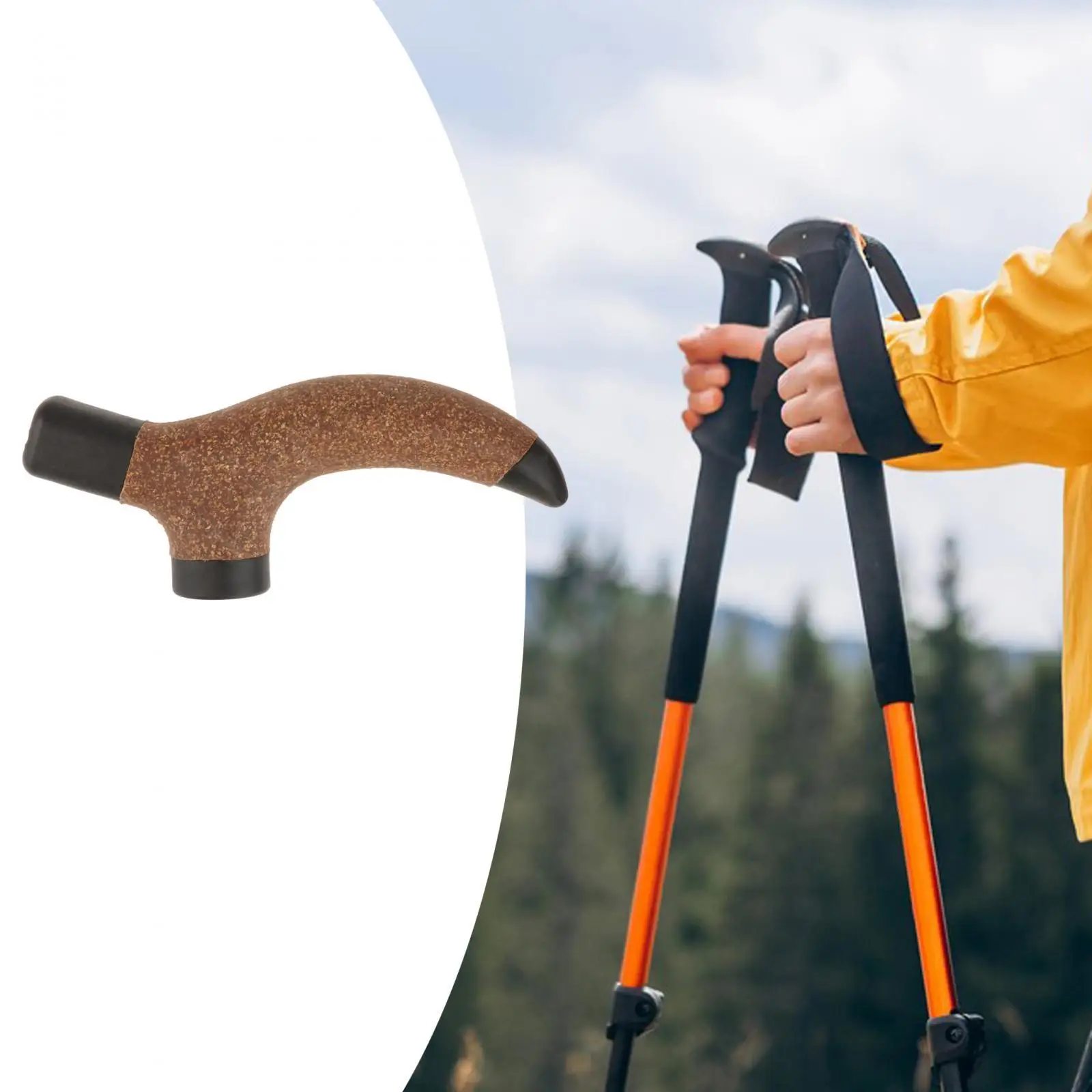 Trekking Pole Handle Portable Hiking Pole Handle for Camping