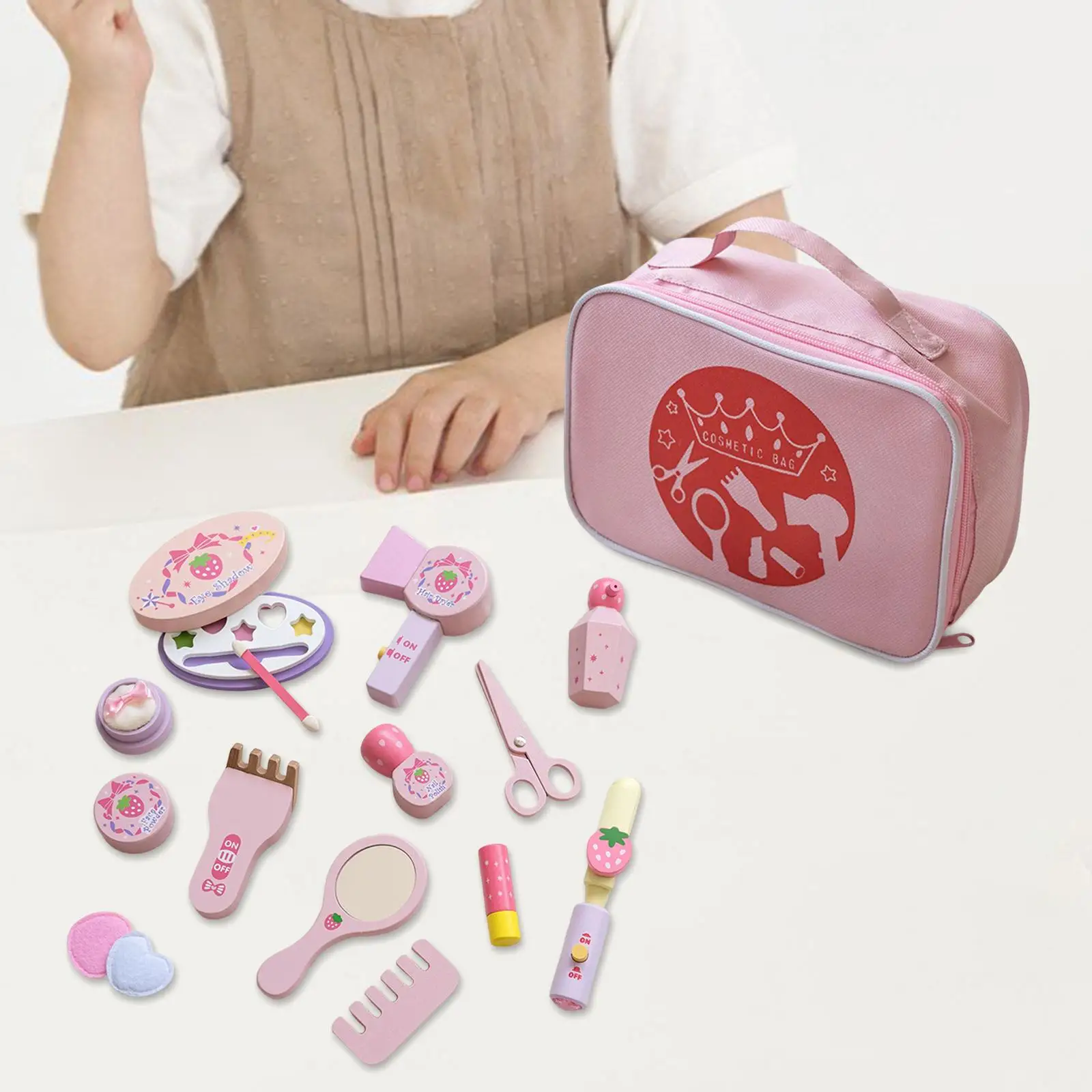 Miniature Play House Toys Set with Storage Bag Multipurpose Lifelike Pretend
