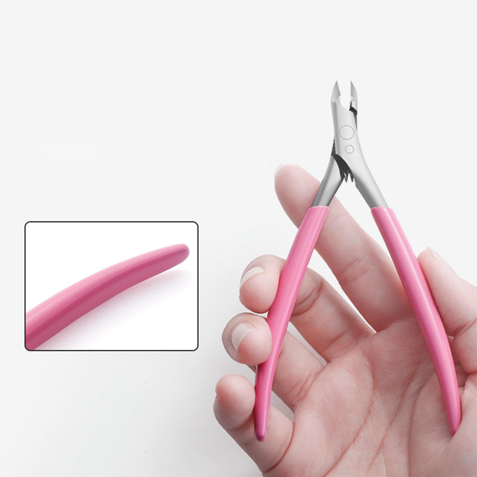 High Precision Cuticle Trimmer Nippers Ingrown Toenail Clippers Nonslip Handle Easy Grip Callus Remover for Salon Home