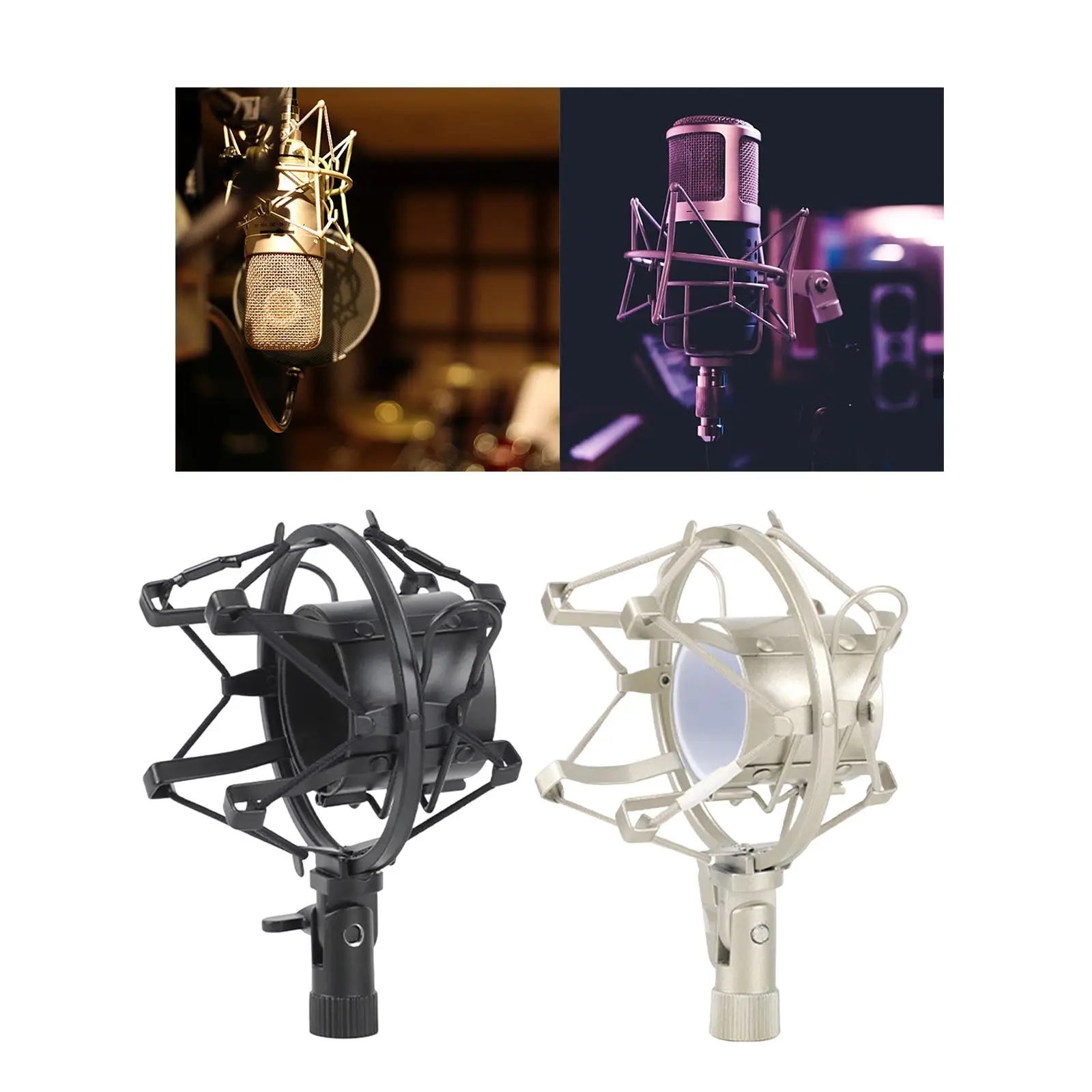 Portable Condenser Microphone Shock Mount Mic Stand for Stage Chat Room Recording