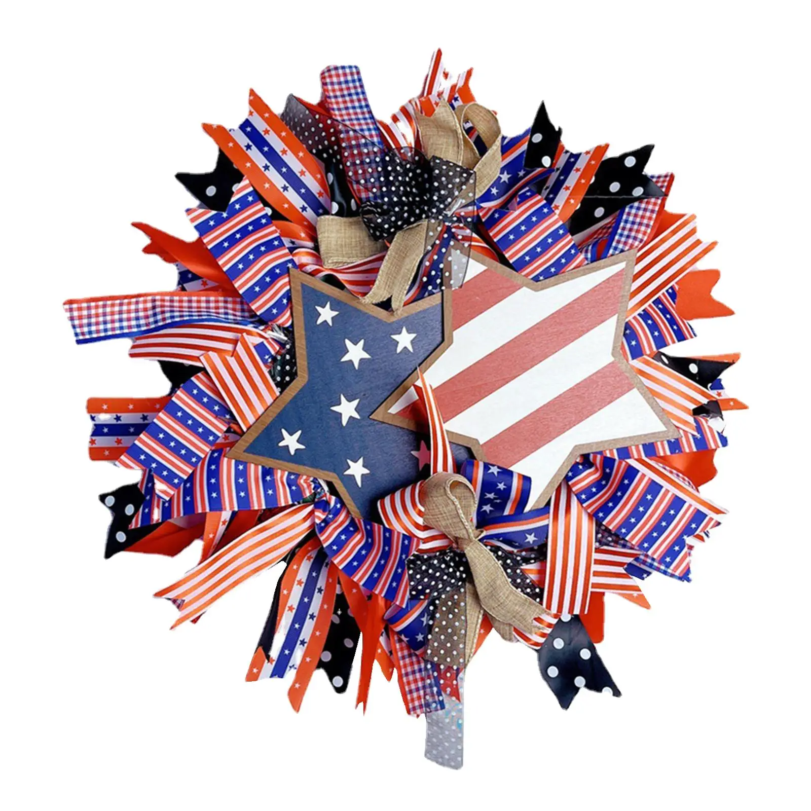 4TH of July Wreath Large American Independence Day Wreath for Window Front Decor