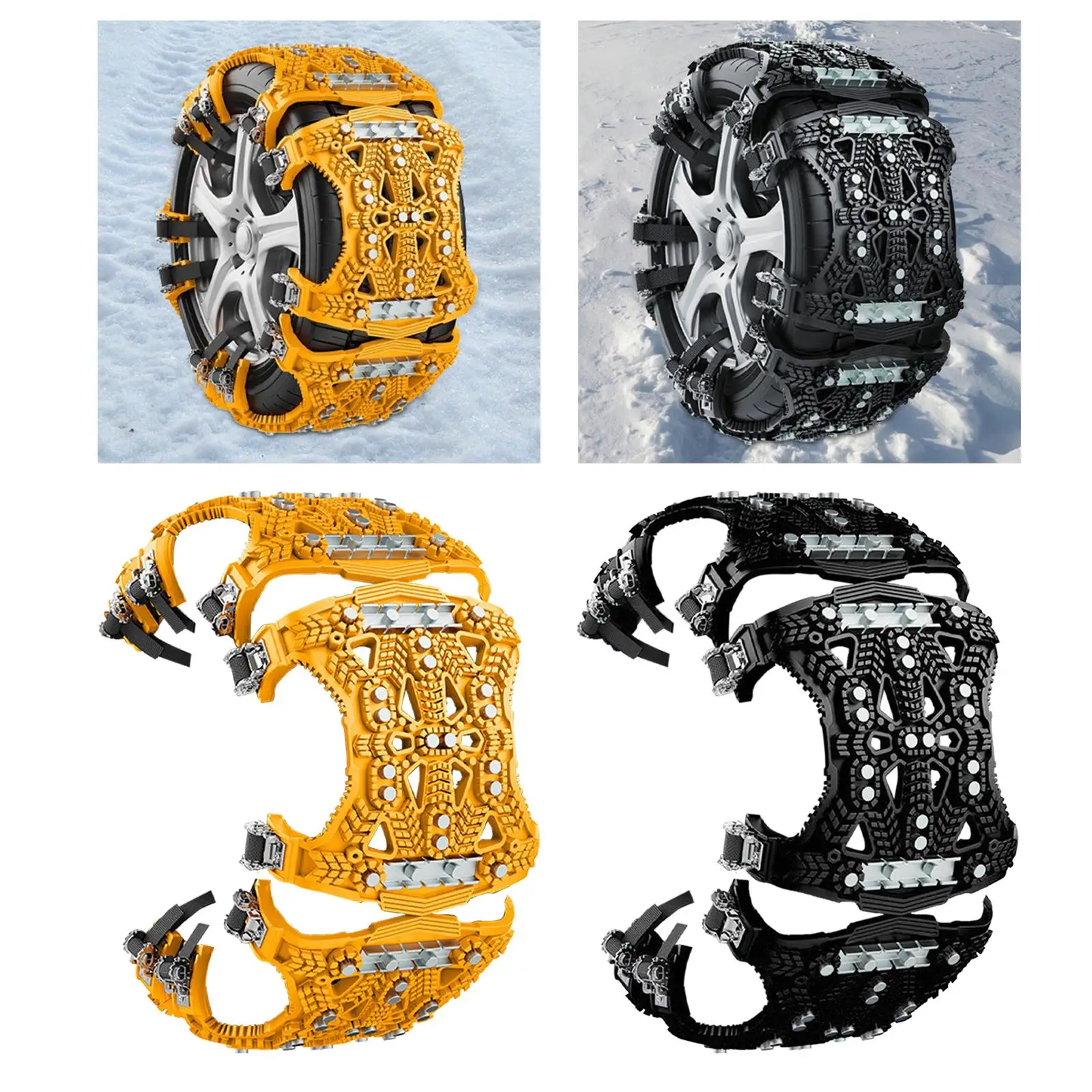 Car Tyres Anti Slip Snow Chain Portable for Emergency Traction Sturdy