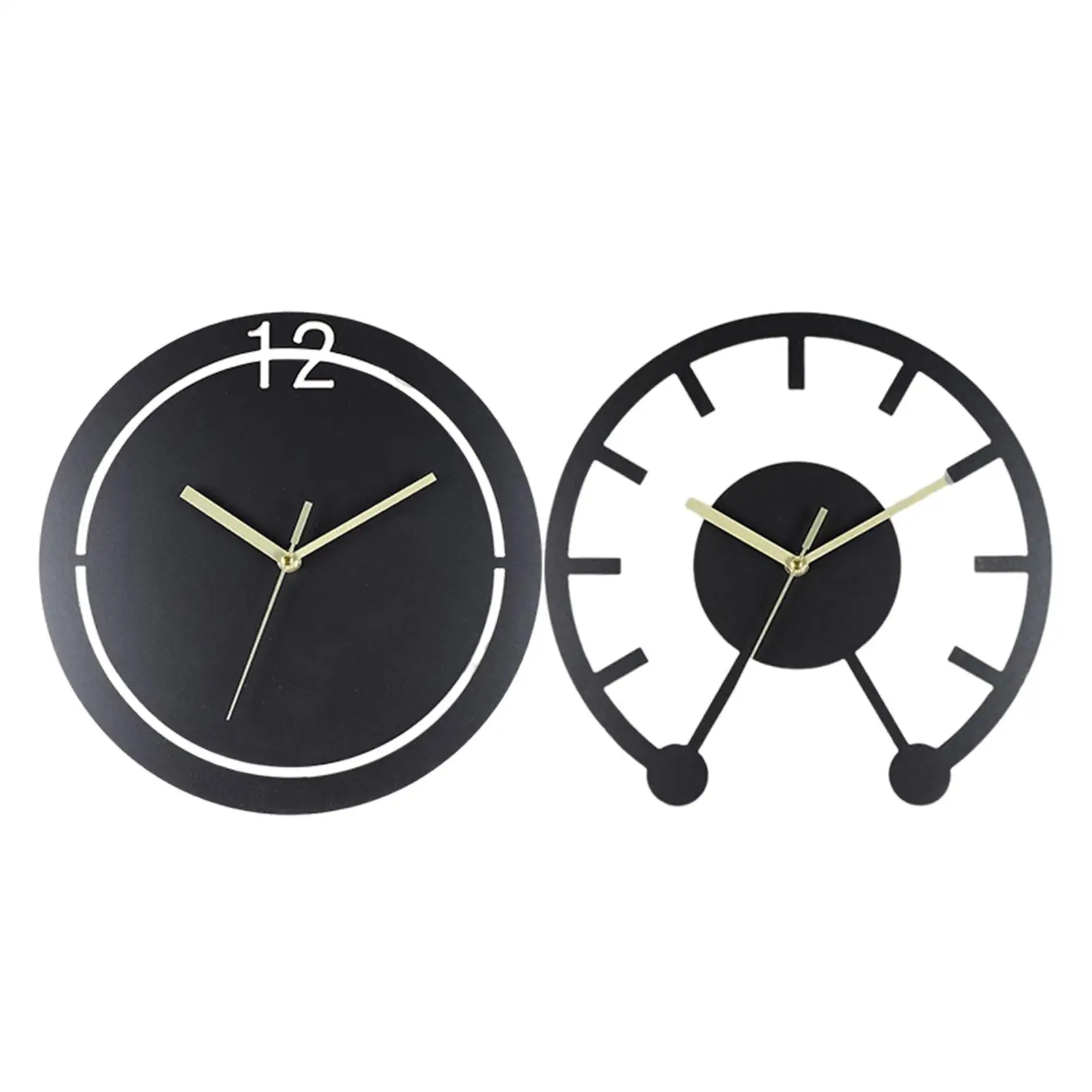 Wall Clock DIY Non Ticking Battery Operated Hanging Watches Round for Dining Room Household Kitchen Office Decoration
