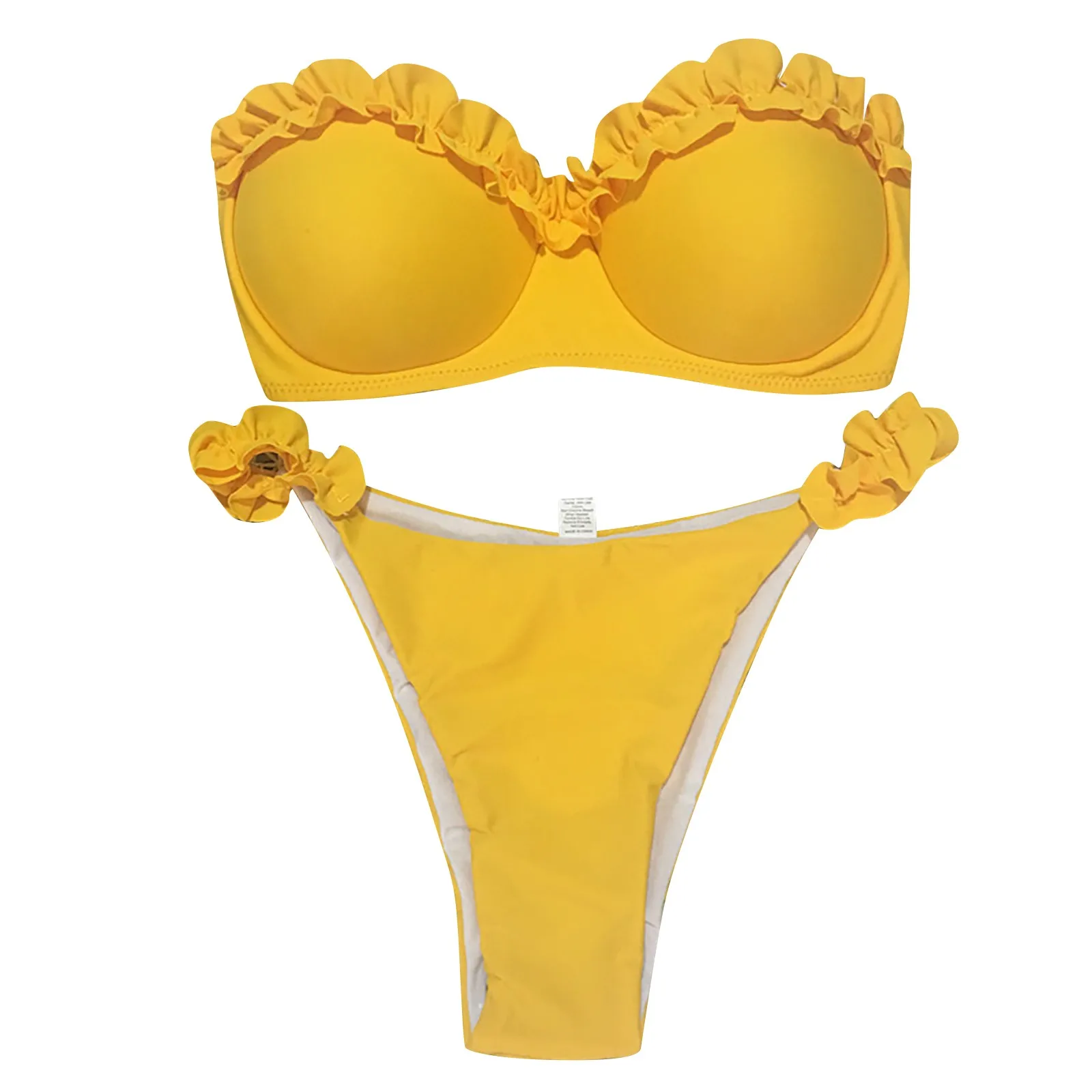 yellow bikini set Sexy V-shaped Bikini 2022 New Women Swimsuit Swimwear Biquinis Female Wrapped Swimsuits Women Bating Suit Swimming Beachwear triangle bikini set