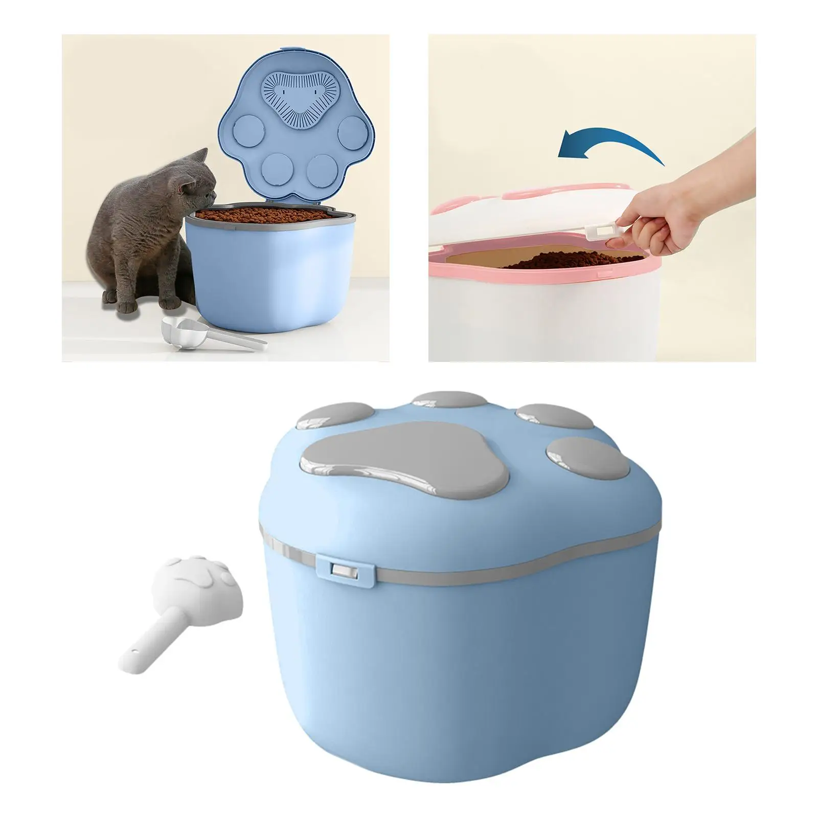  Dog Food Storage Container Rice Flour Bin with Lids -proof