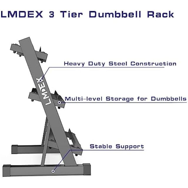 JX FITNESS Dumbbell Rack Stand Weight Rack for Dumbbells Home Gym Storage 3  Tier Holder 1100Lbs(RACK ONLY) - AliExpress