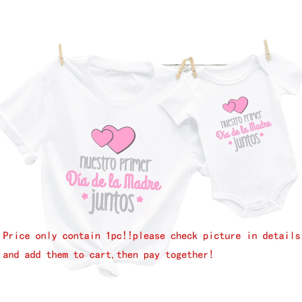 matching family outfits Mothers Day Matching Shirt Our First Mothers Day T-shirts Mom and Baby Matching Outfits Newborn Bodysuit Mother Short Sleeve Tee matching family fall outfits